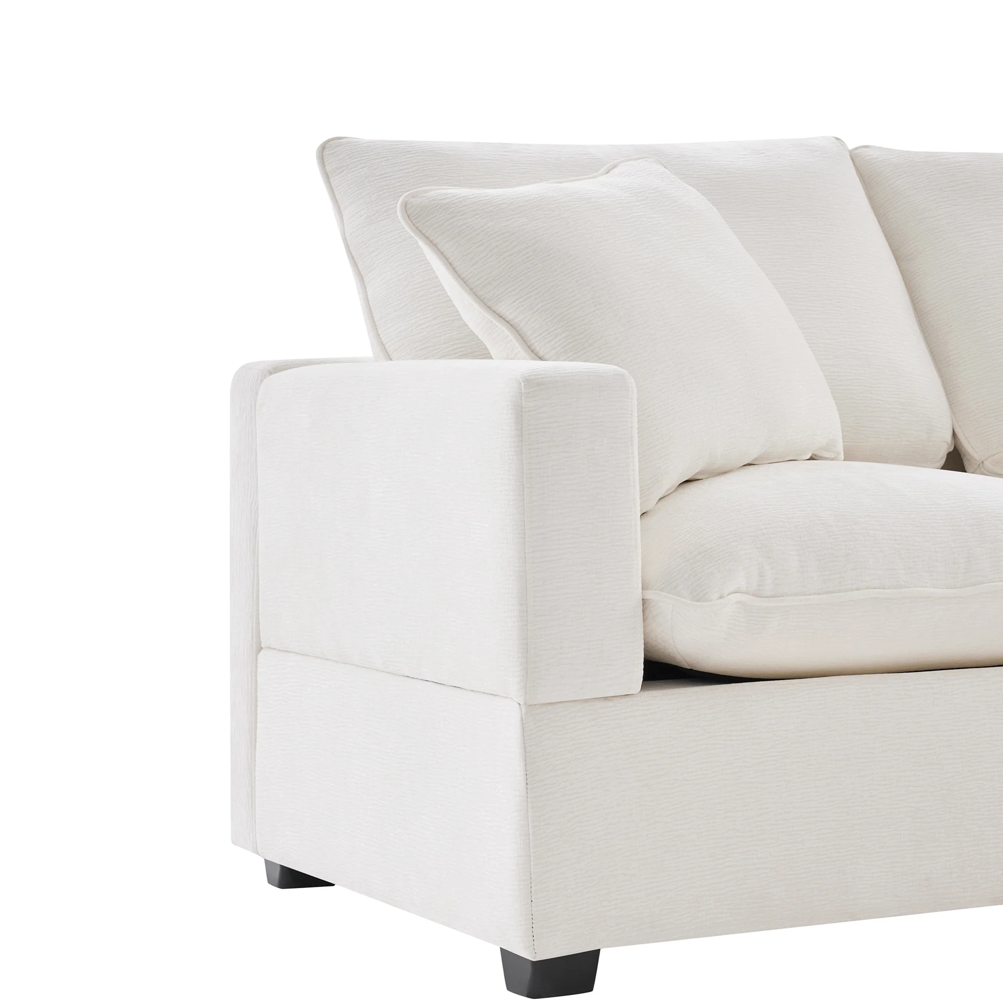 Chenille Modular L-Shape Sofa - Image 44