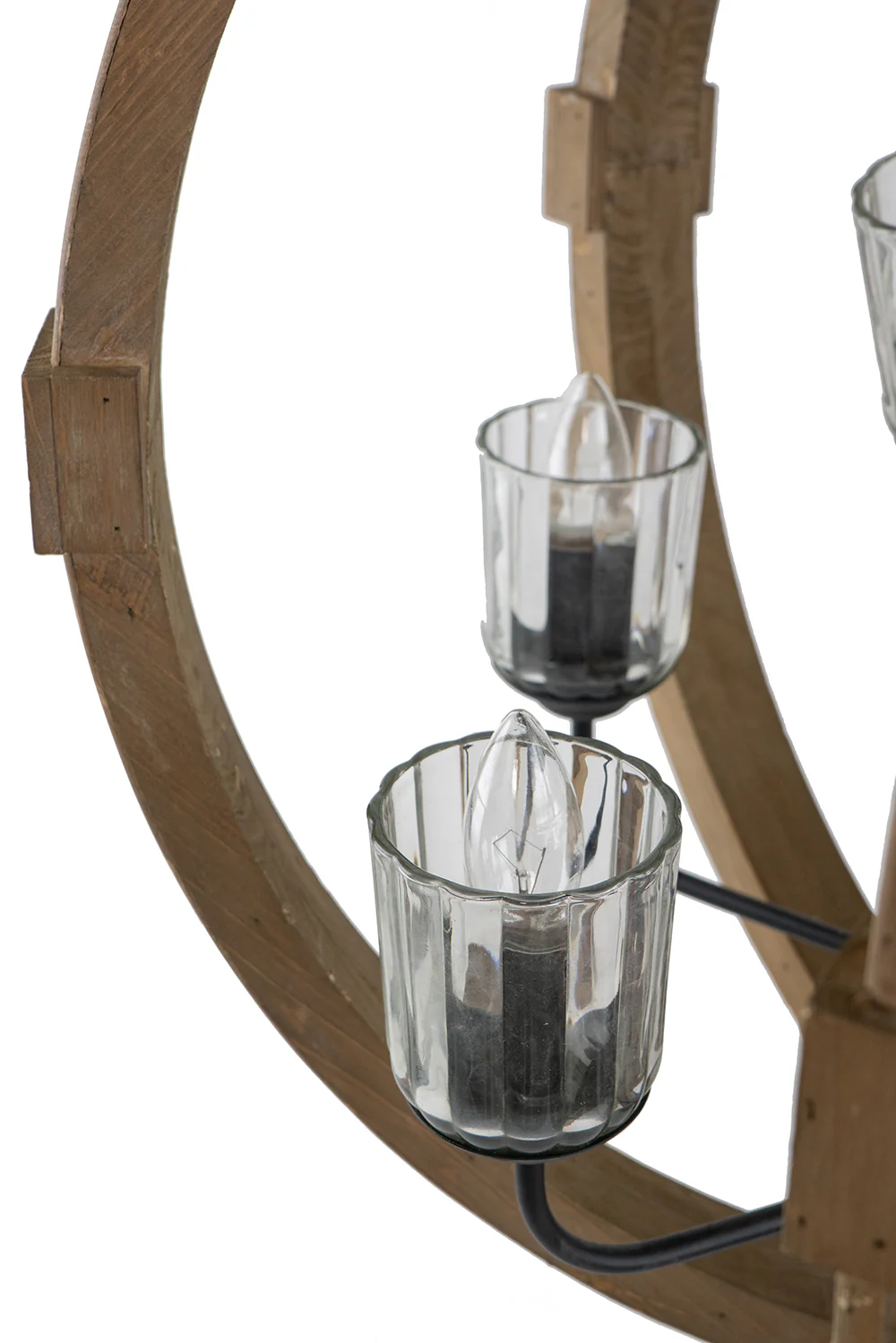 9- Light Wood Globe Chandelier - Image 12