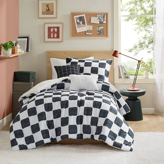 Checkered Comforter Set Twin/Twin XL - Image 18