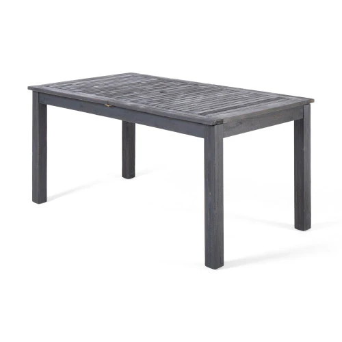 Acacia Wood 7-Piece Expandable Outdoor Dining Set - Image 7