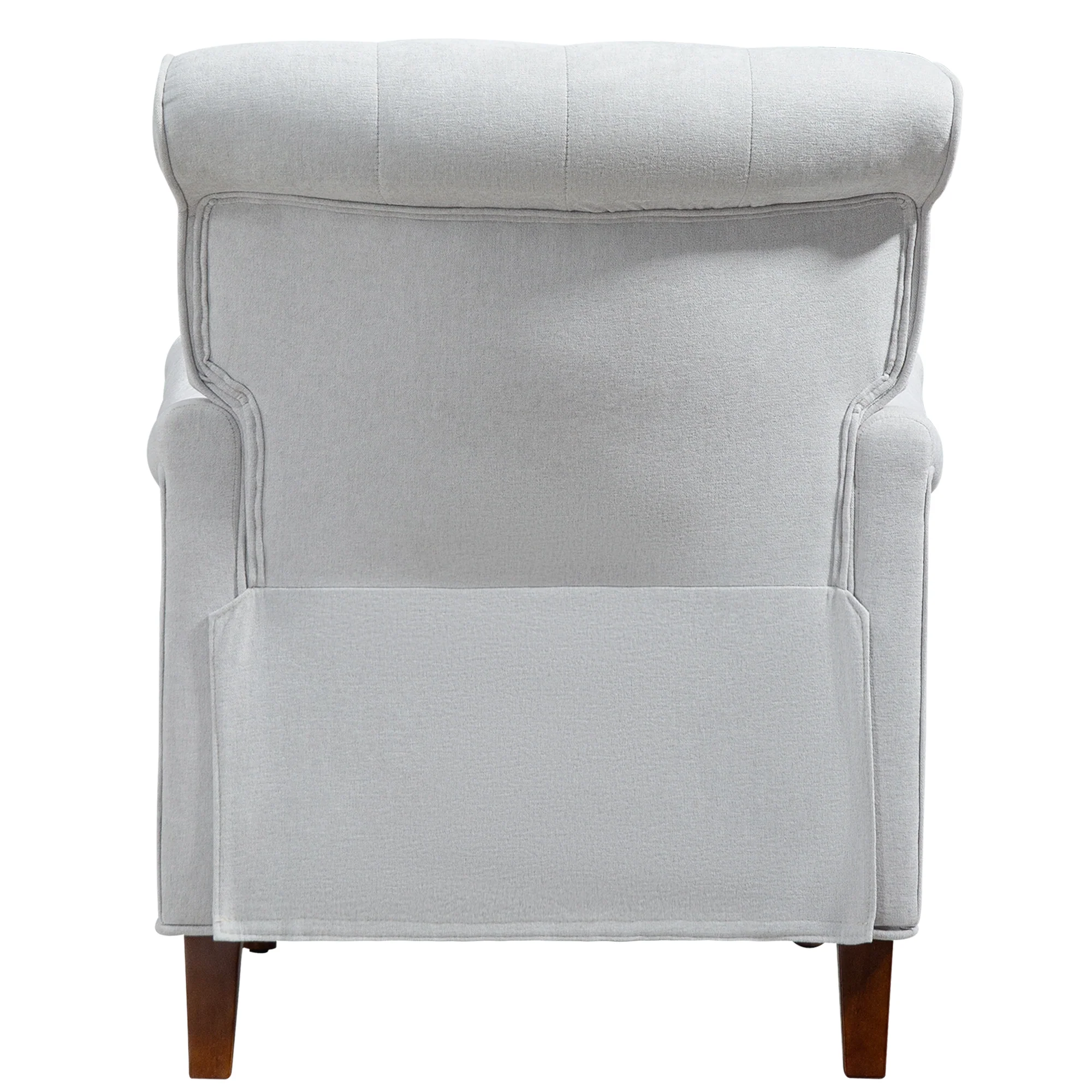 Chenille Tufted Upholstered Rolled Back Accent Chair - Image 10