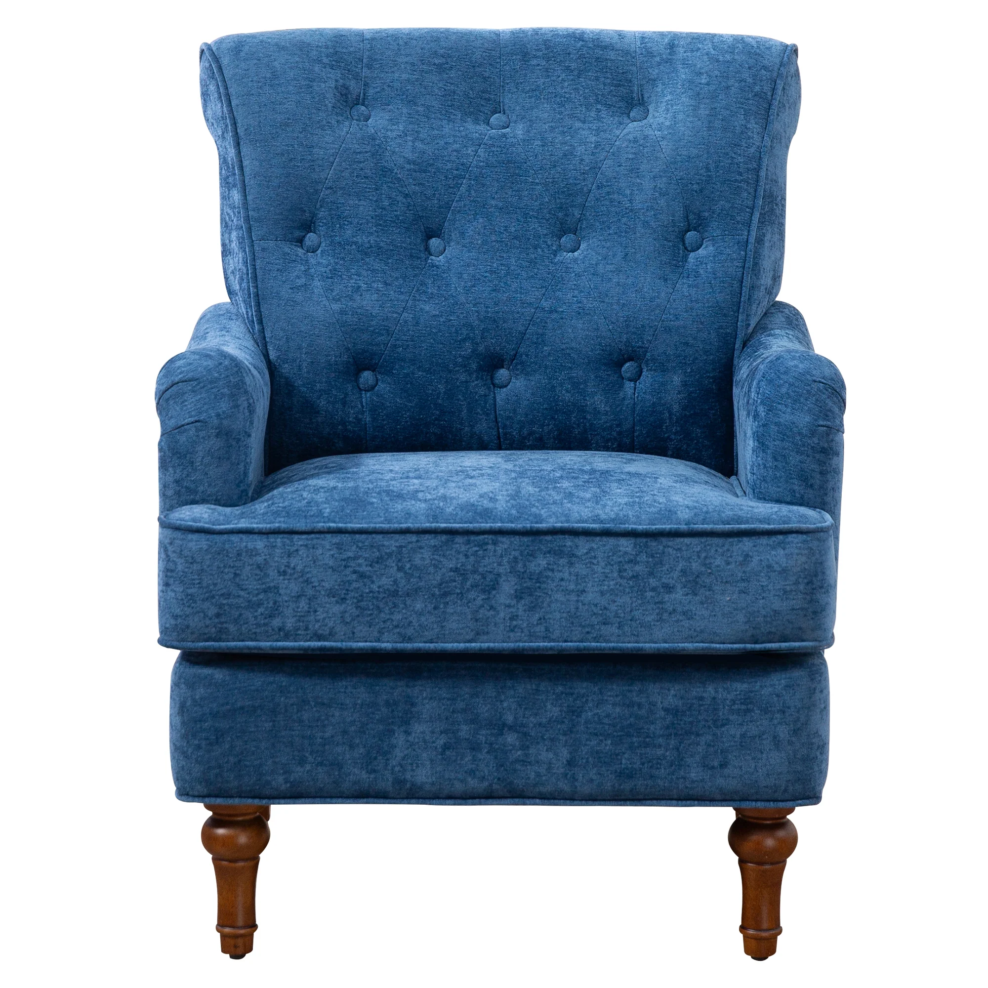 Chenille Tufted Upholstered Rolled Back Accent Chair - Image 24