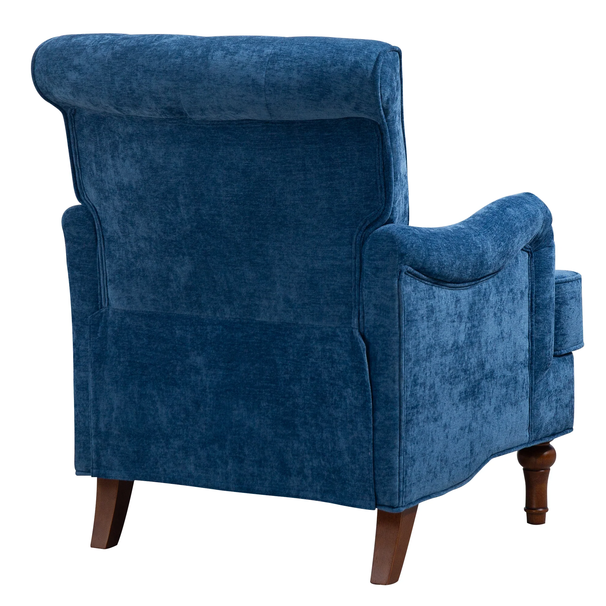 Chenille Tufted Upholstered Rolled Back Accent Chair - Image 27