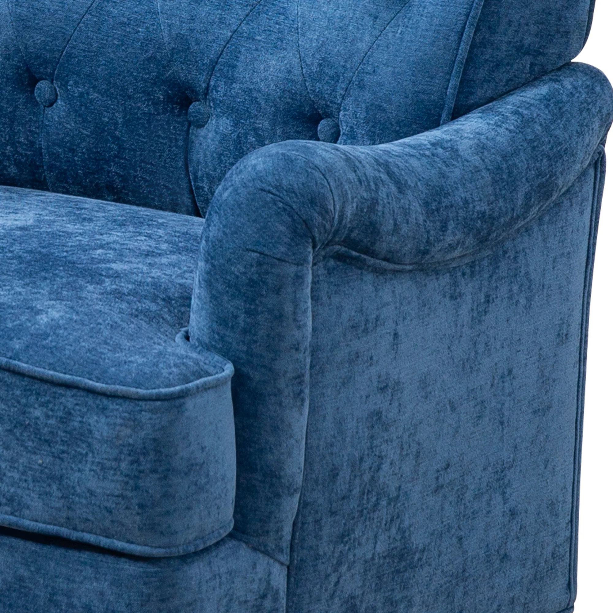 Chenille Tufted Upholstered Rolled Back Accent Chair - Image 29