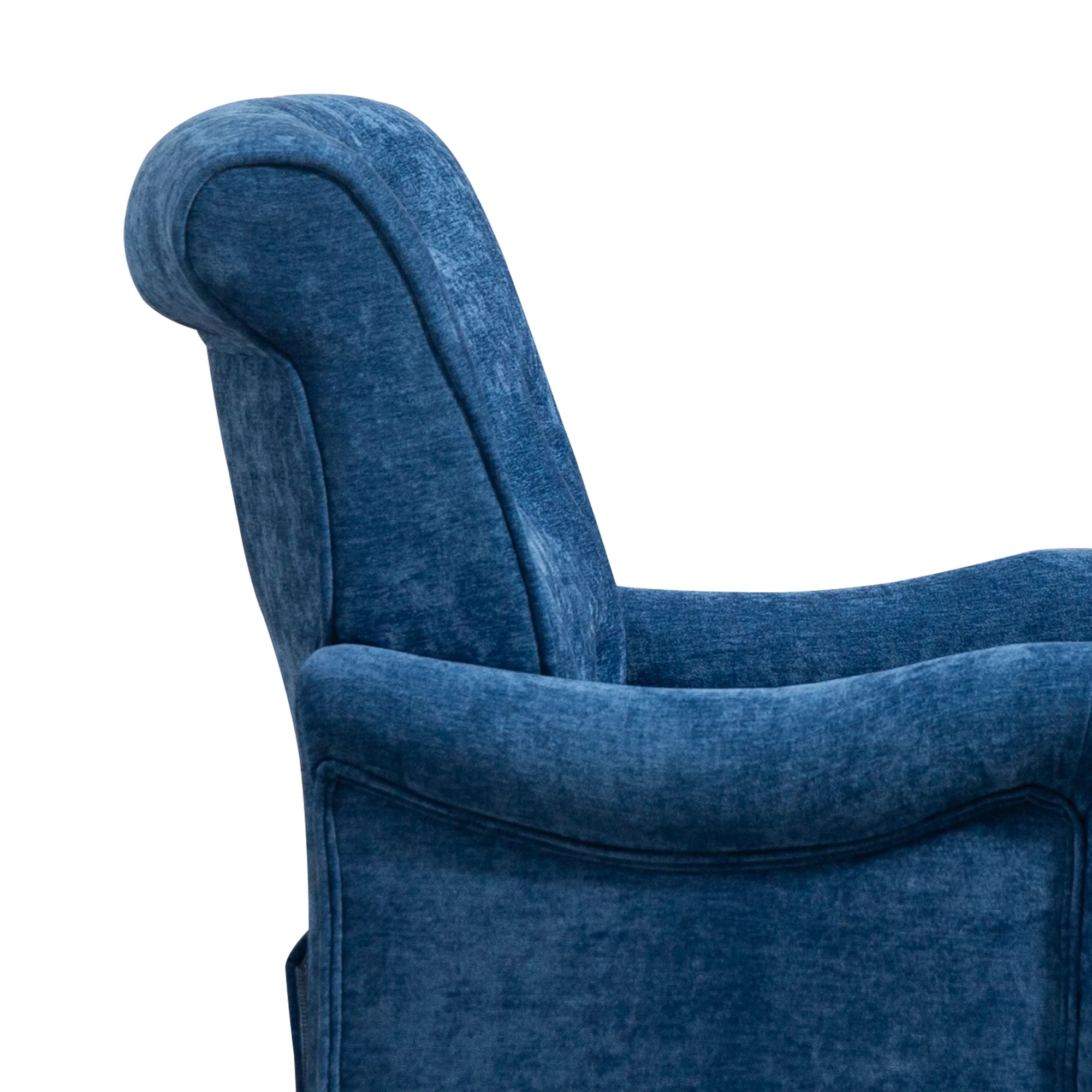 Chenille Tufted Upholstered Rolled Back Accent Chair - Image 31