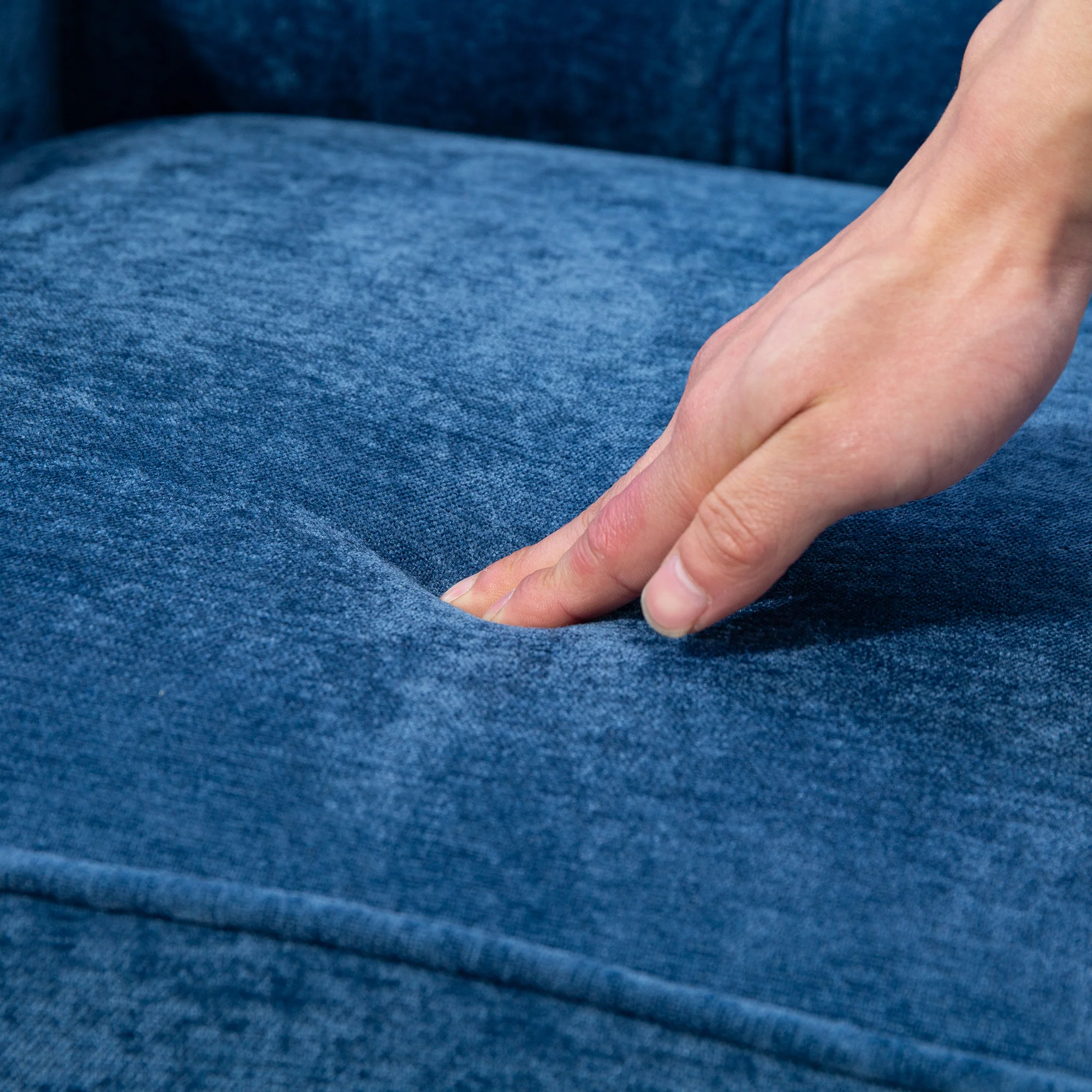 Chenille Tufted Upholstered Rolled Back Accent Chair - Image 34