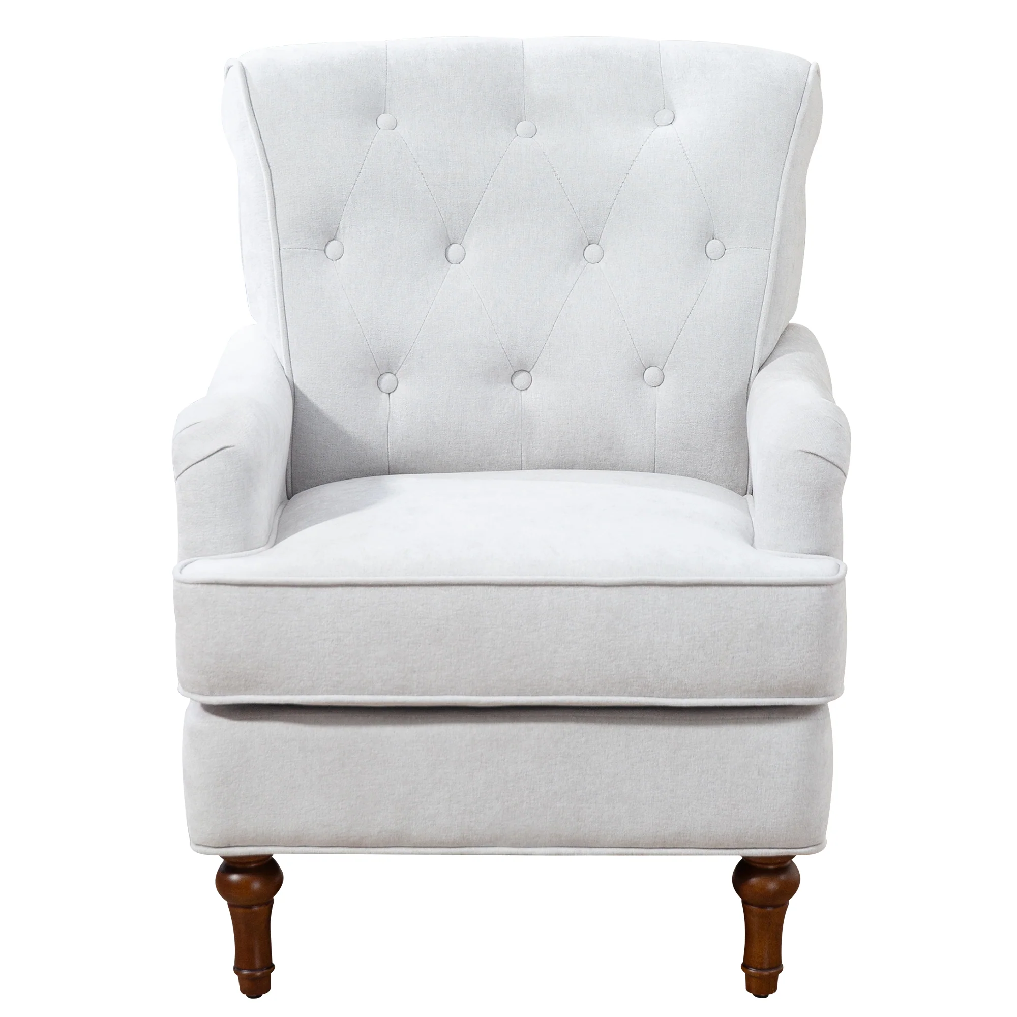 Chenille Tufted Upholstered Rolled Back Accent Chair - Image 7