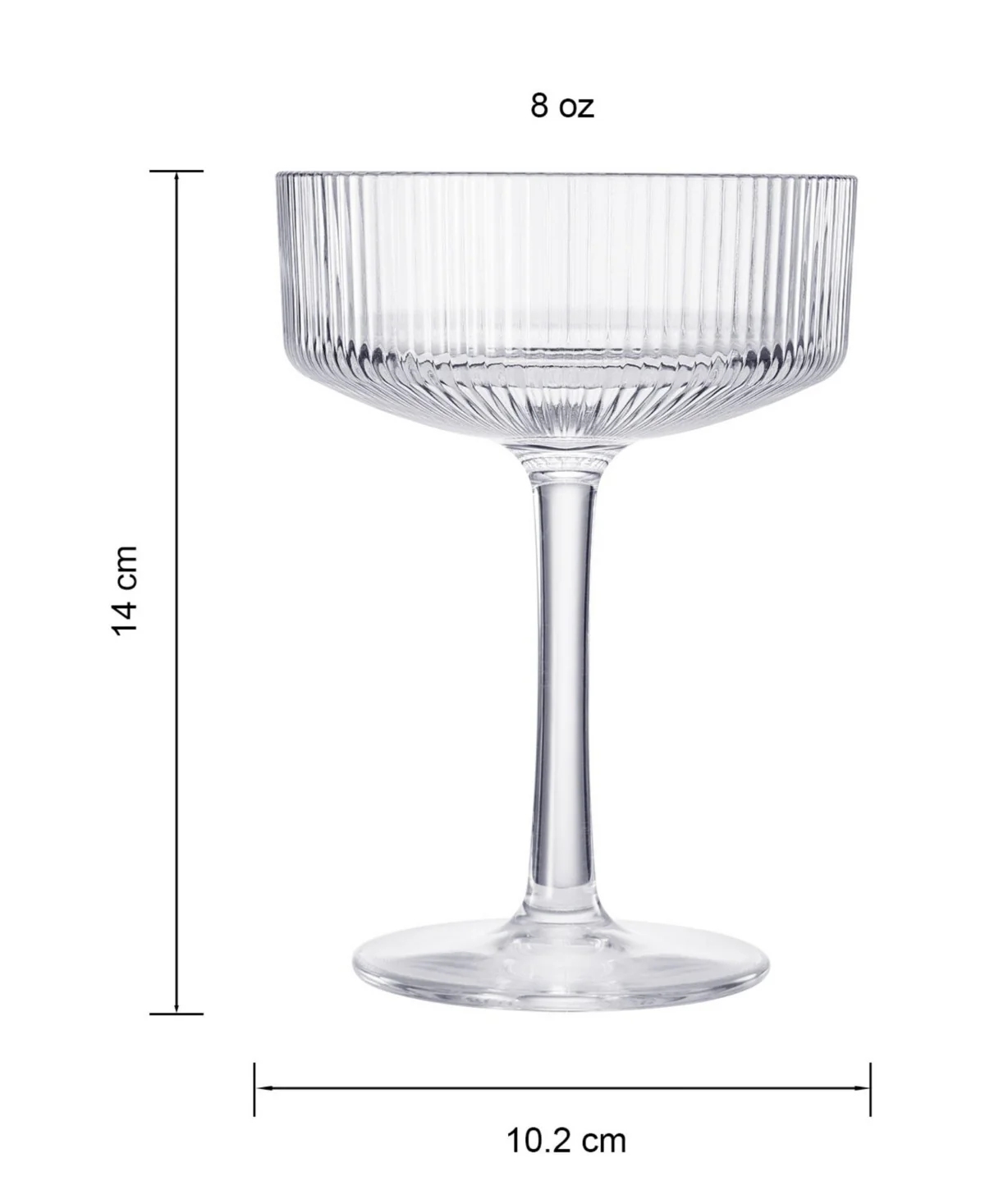 Acrylic Vintage Art Deco Shatterproof Coupe Glasses Set of 4 - Image 4