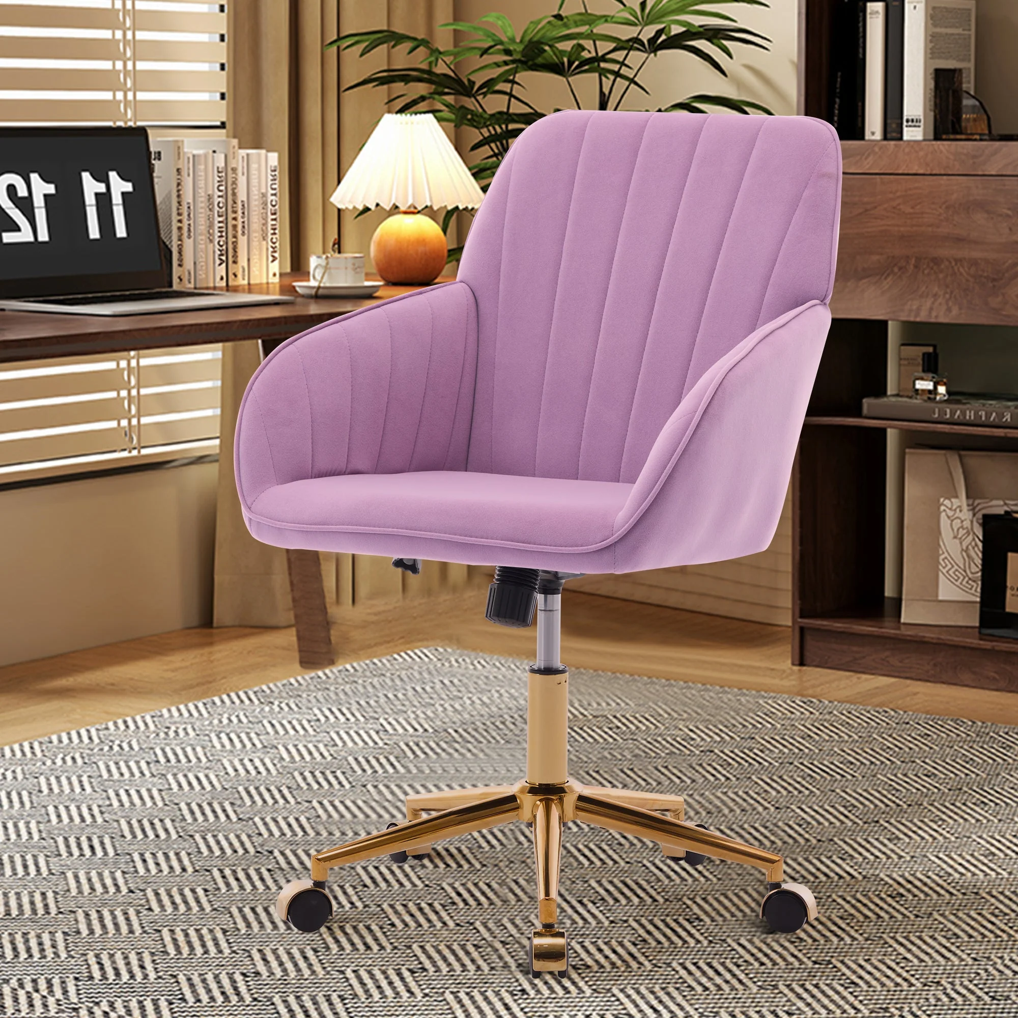 Adjustable Ergonomic Swivel Chair with Golden Base - Image 20