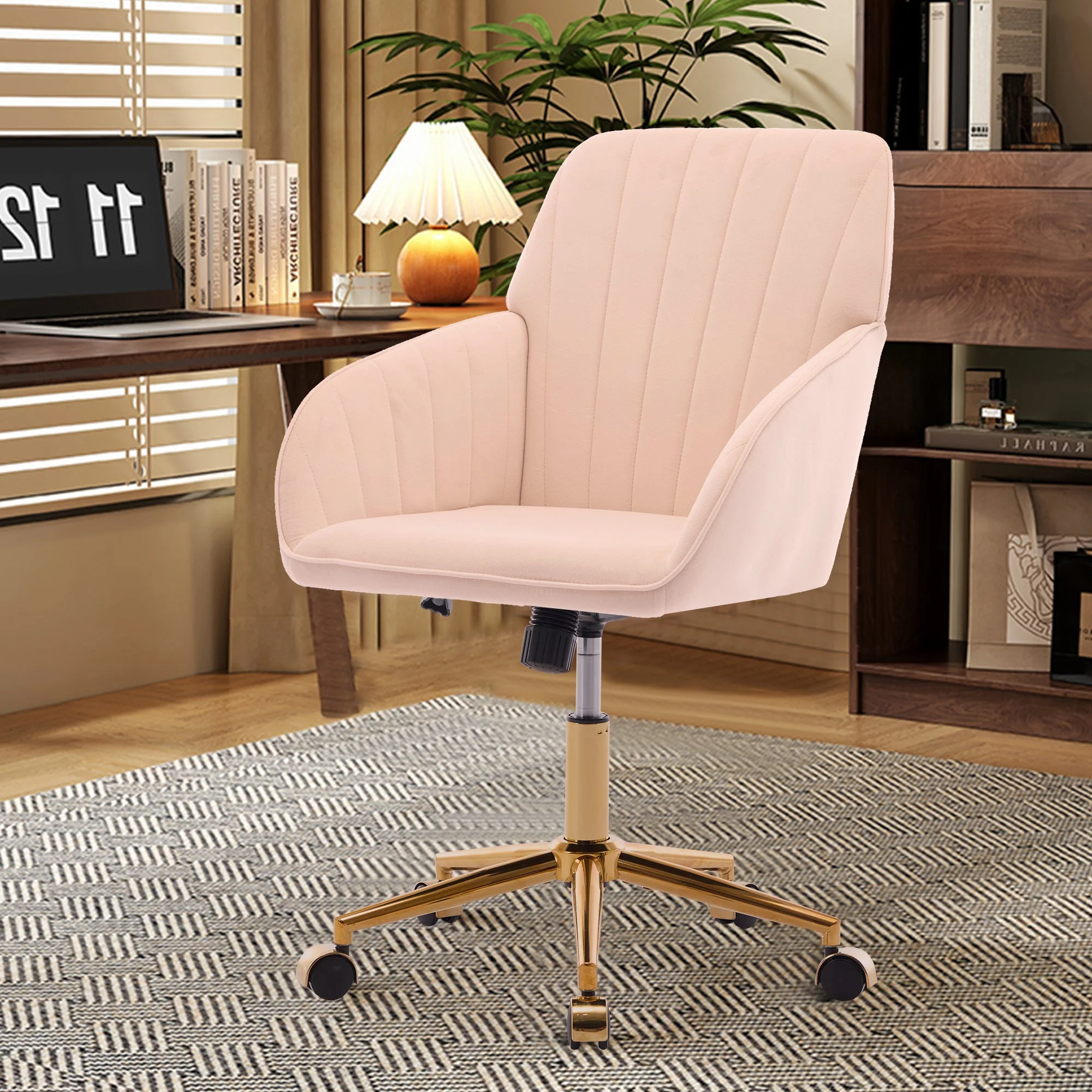 Adjustable Ergonomic Swivel Chair with Golden Base - Image 28