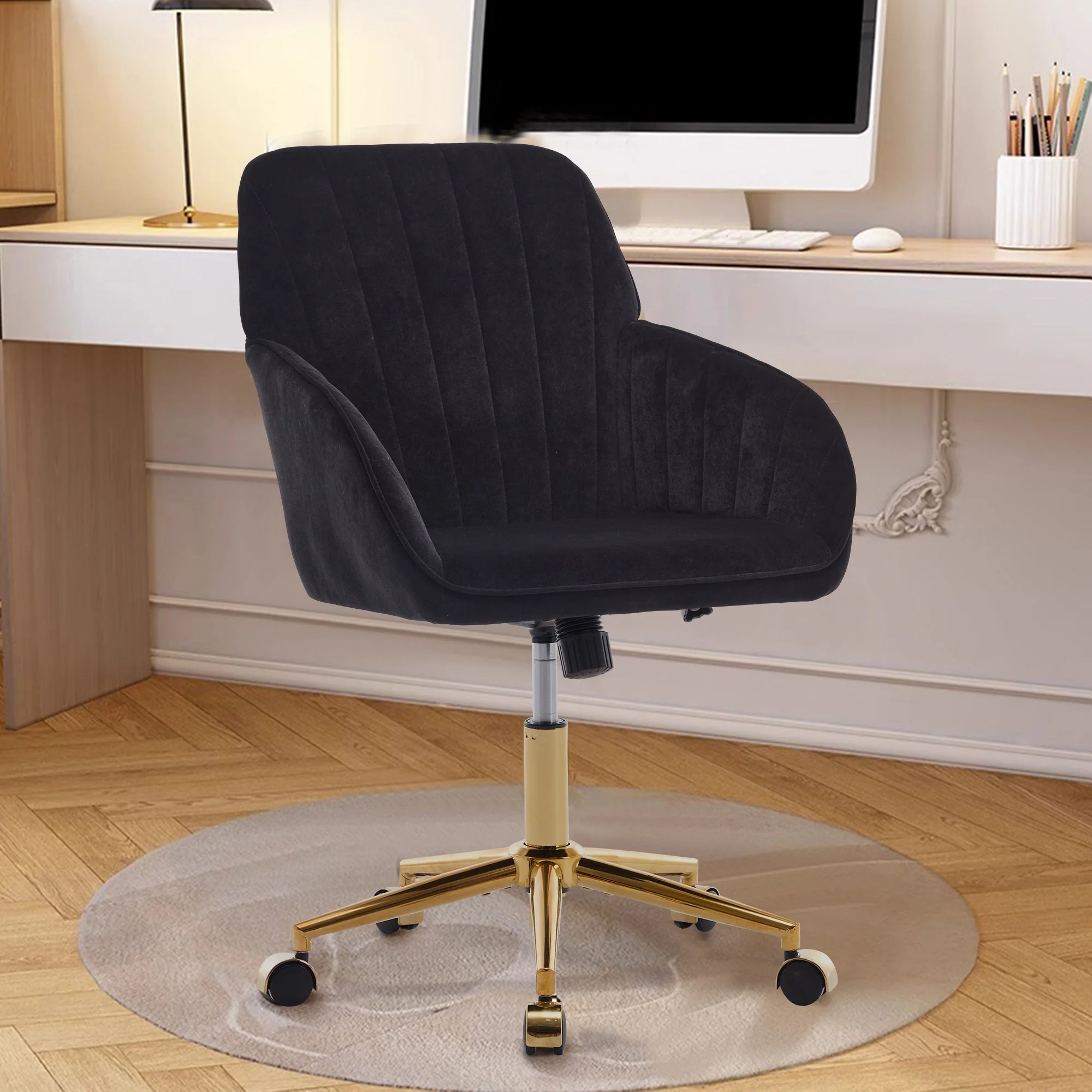 Adjustable Ergonomic Swivel Chair with Golden Base - Image 52