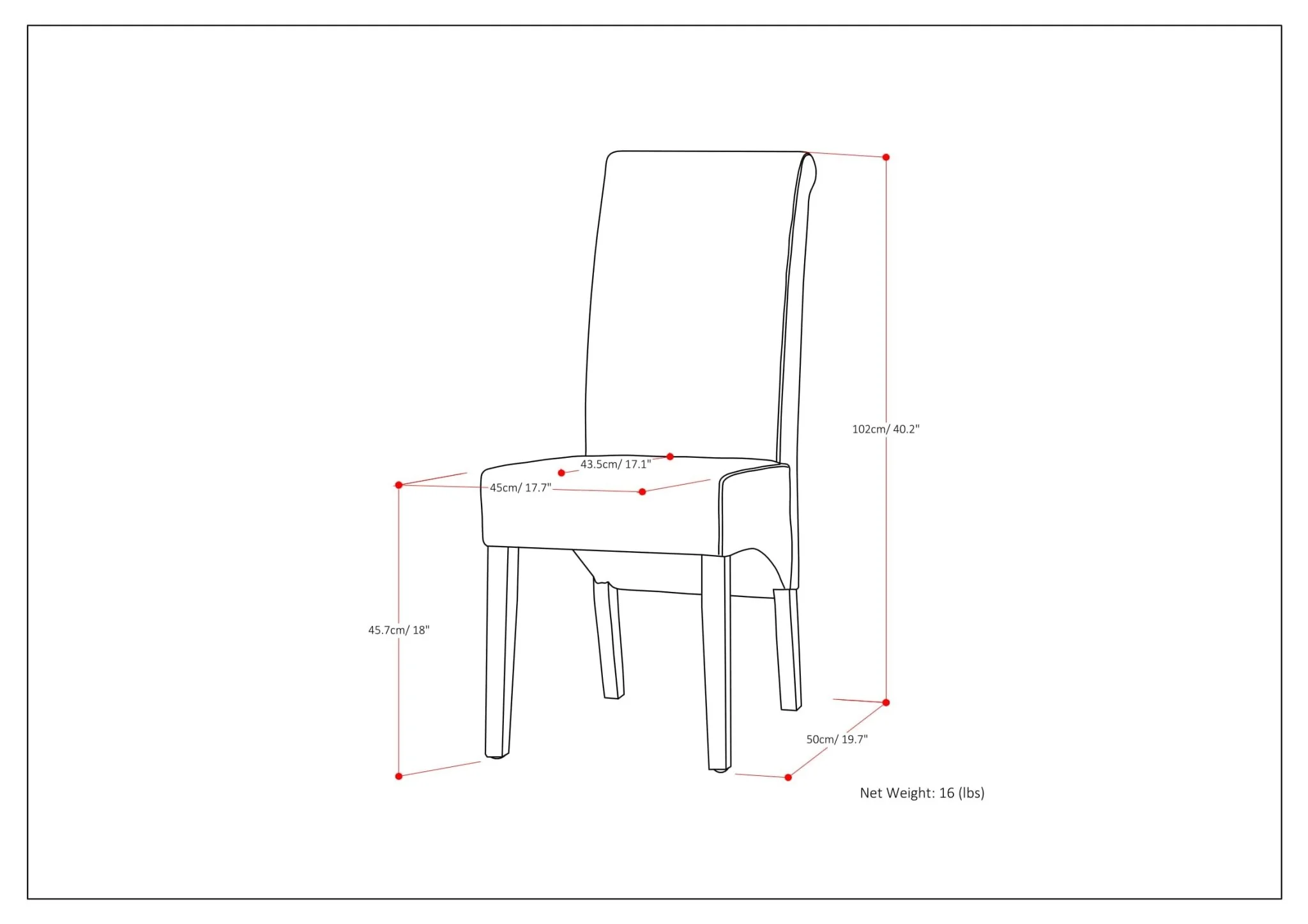 Aegis Faux Leather Dining Chair with Curved Top Detail, Set of 2 - Image 22