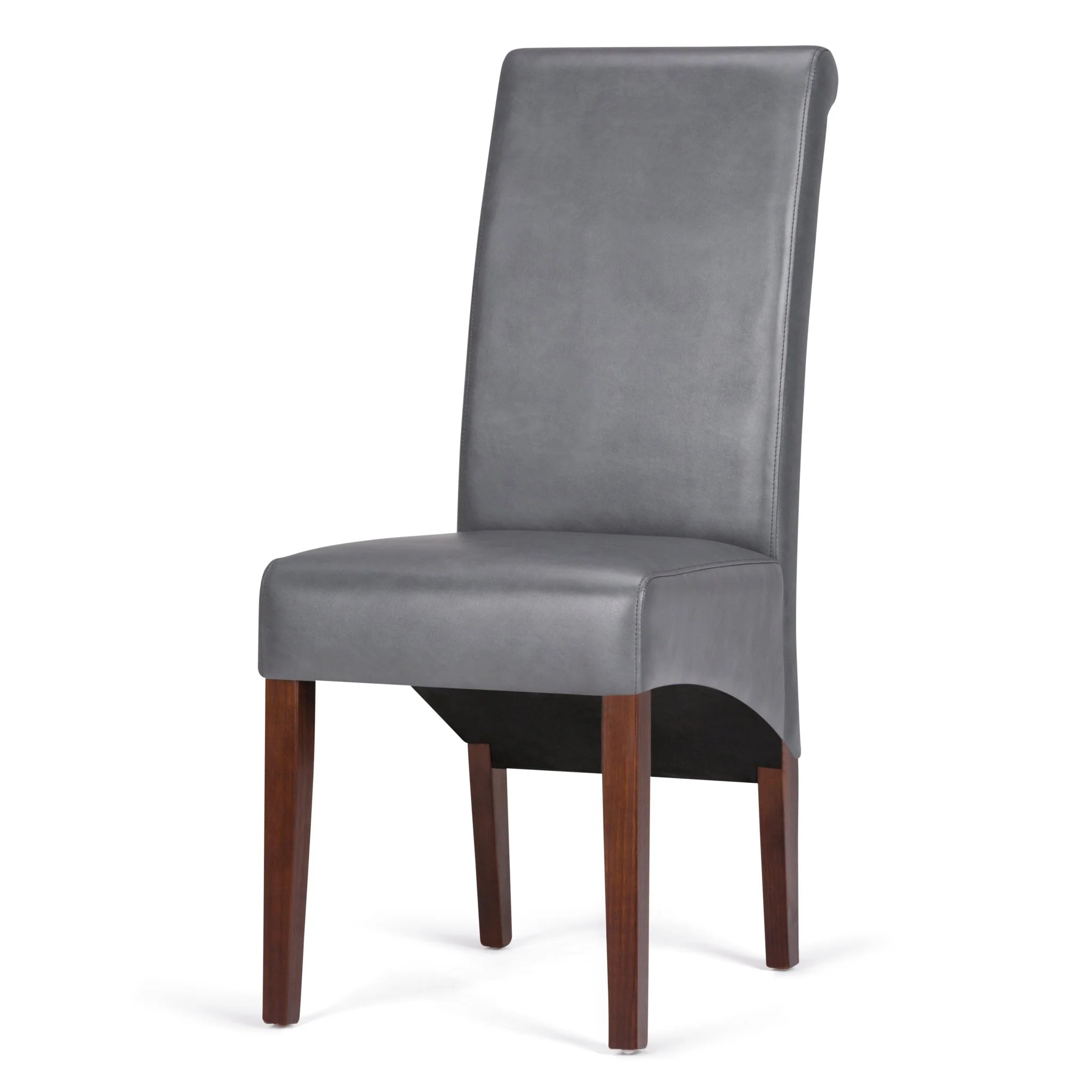 Aegis Faux Leather Dining Chair with Curved Top Detail, Set of 2 - Image 6