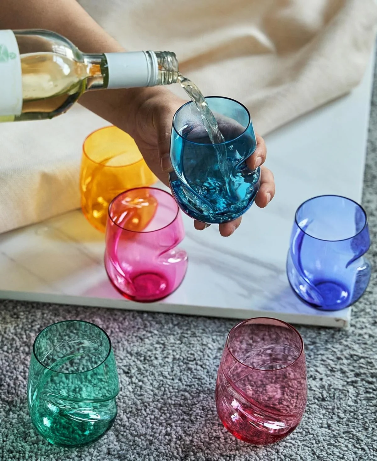 Aerating Stemless Wine Glasses Set of 6 - Image 3