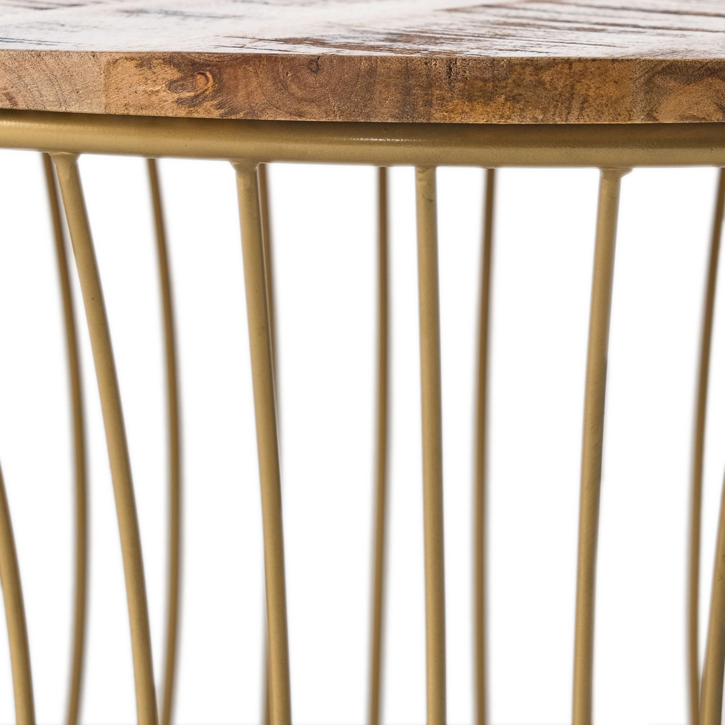 Ameliarae Handcrafted Boho Mango Wood and Iron Coffee Table - Image 8