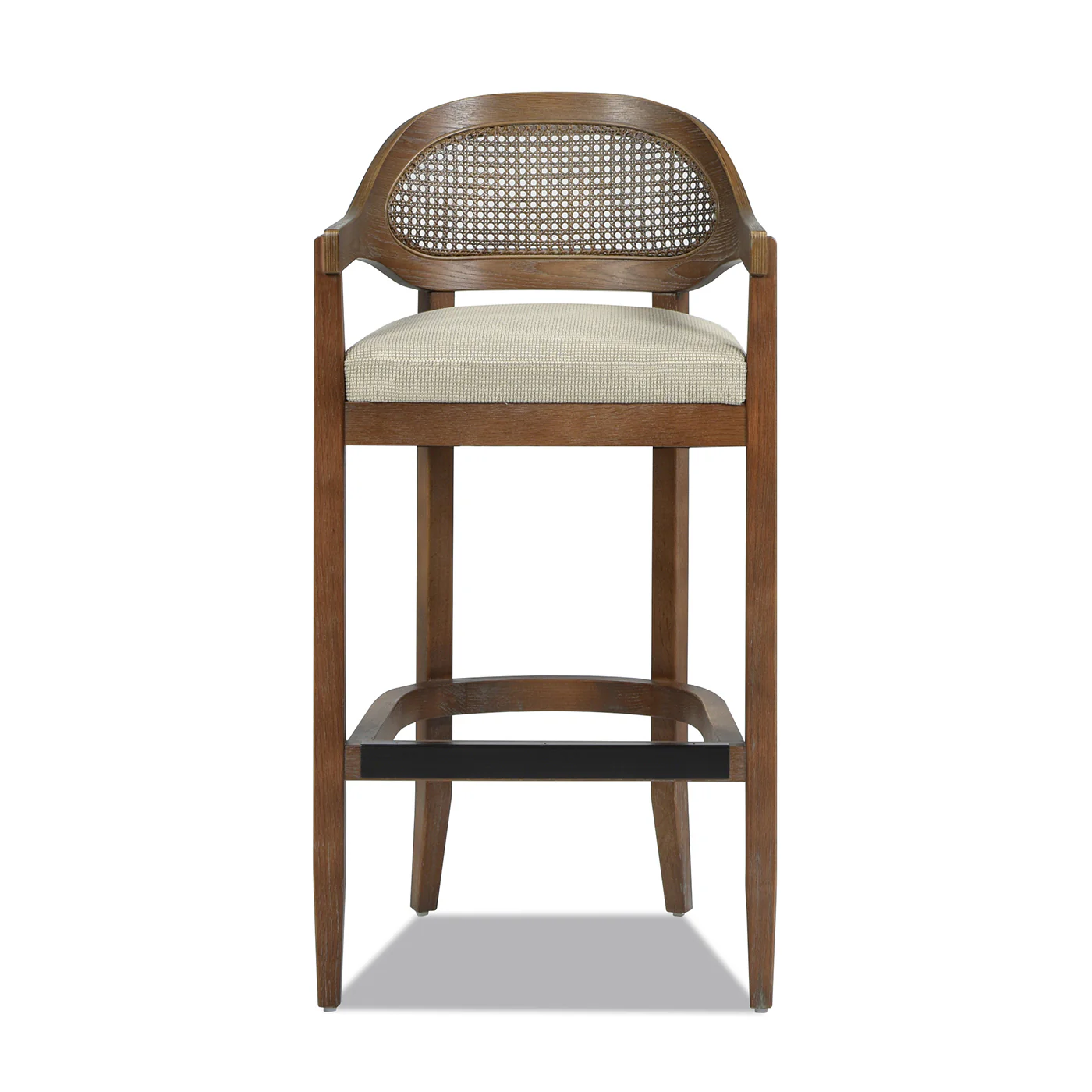 Americana Mid-Century Modern Cane Back Bar Stool - Image 4