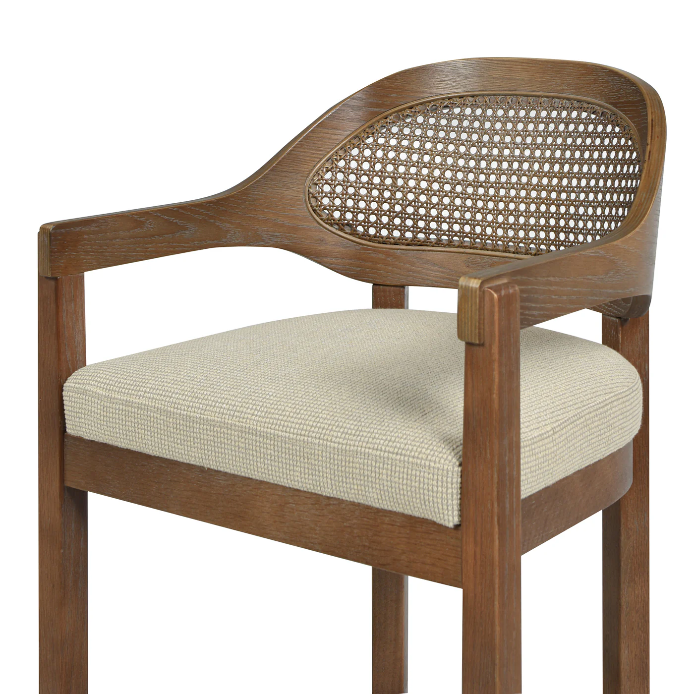 Americana Mid-Century Modern Cane Back Bar Stool - Image 5