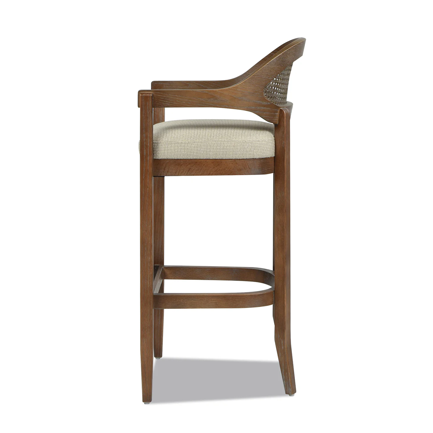 Americana Mid-Century Modern Cane Back Bar Stool - Image 9
