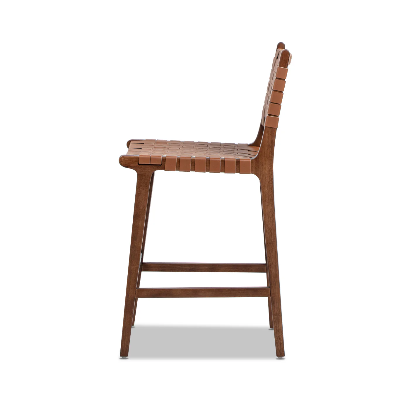 Andre  Woven Leather Counter Stool - Image 5