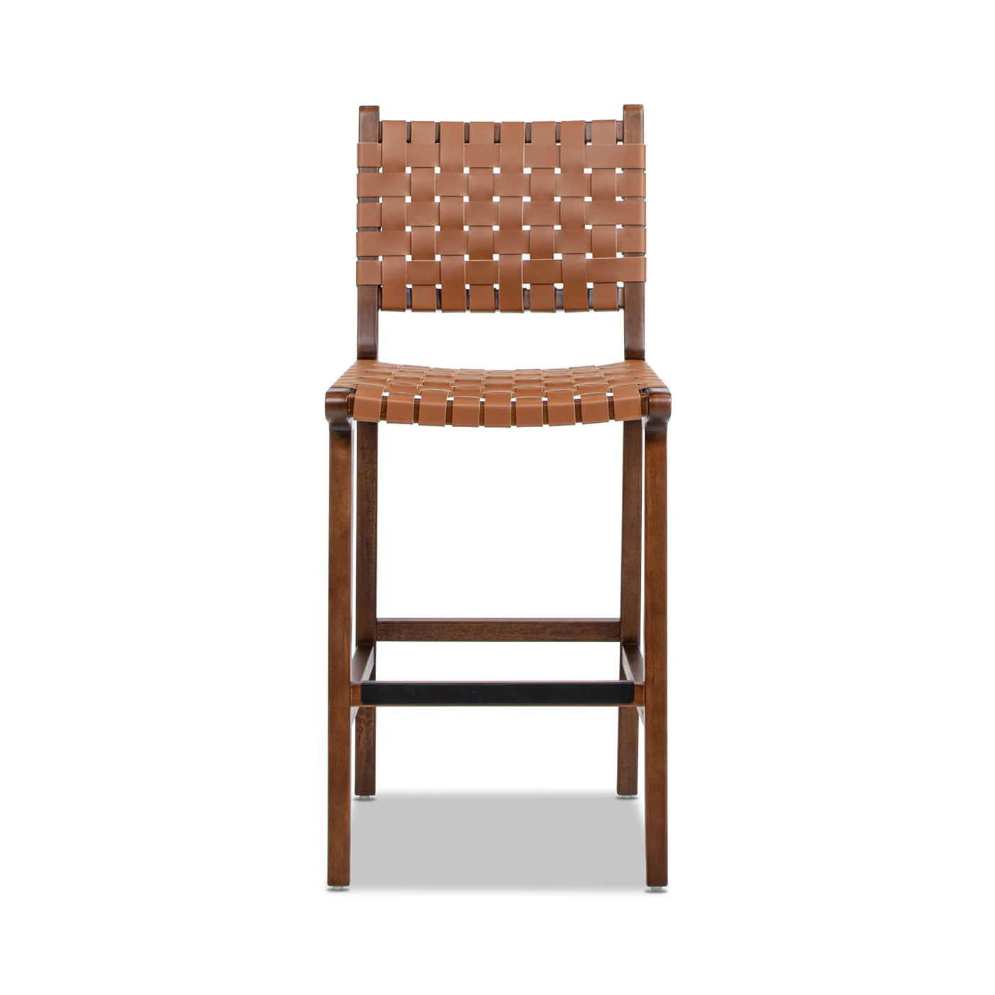 Andre  Woven Leather Counter Stool - Image 6