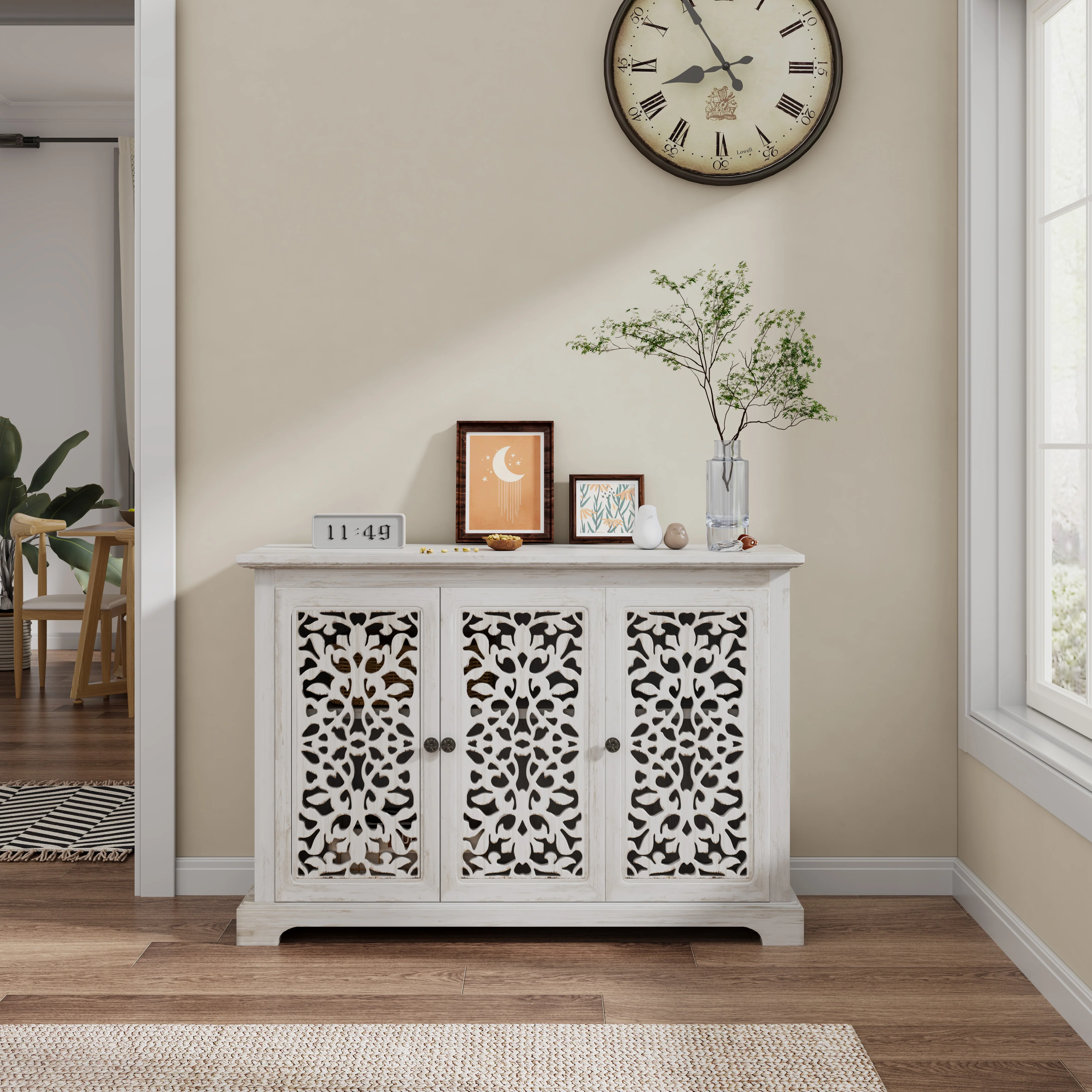 Antique Sideboard Storage Cabinet