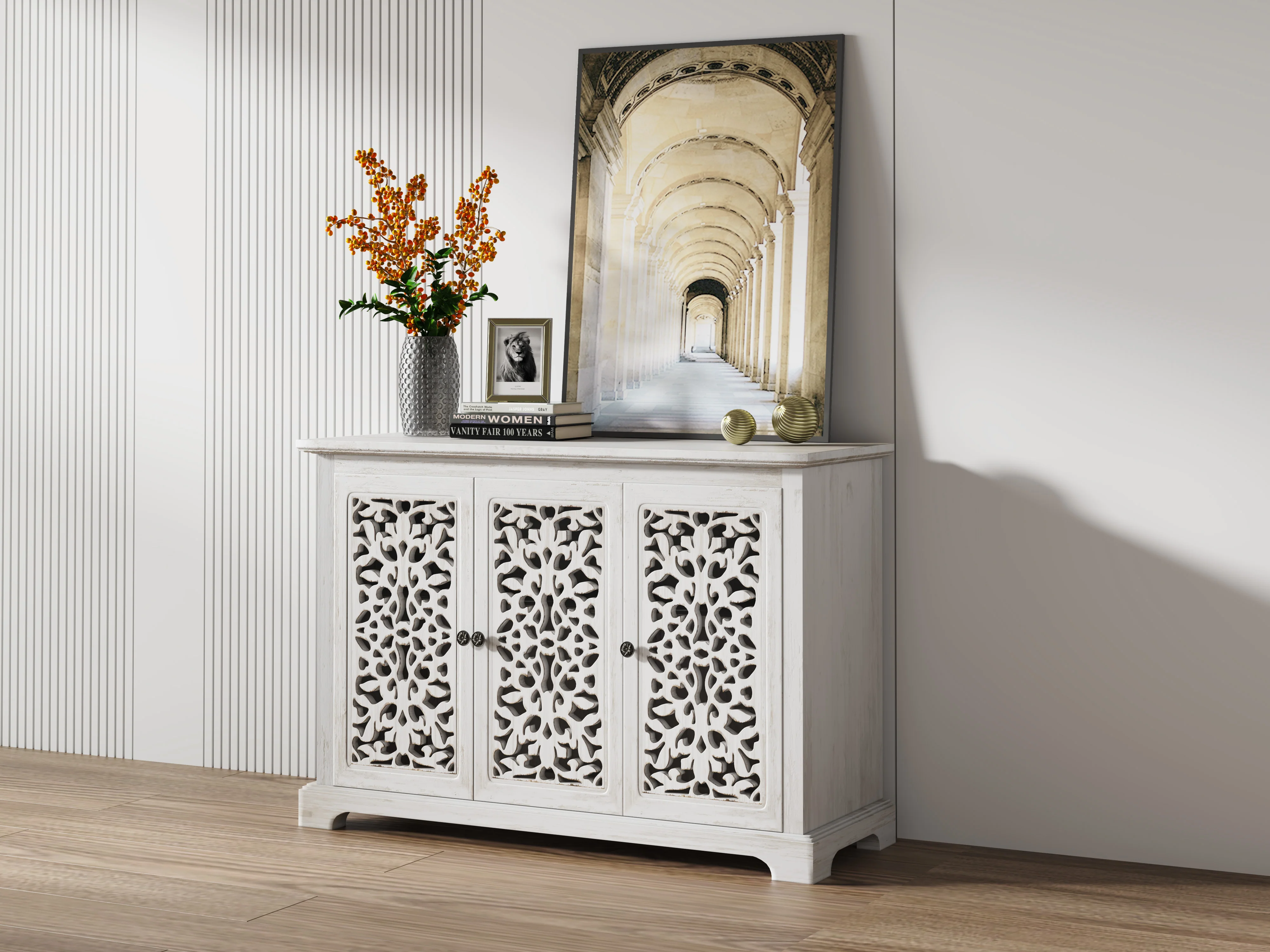 Antique Sideboard Storage Cabinet - Image 3