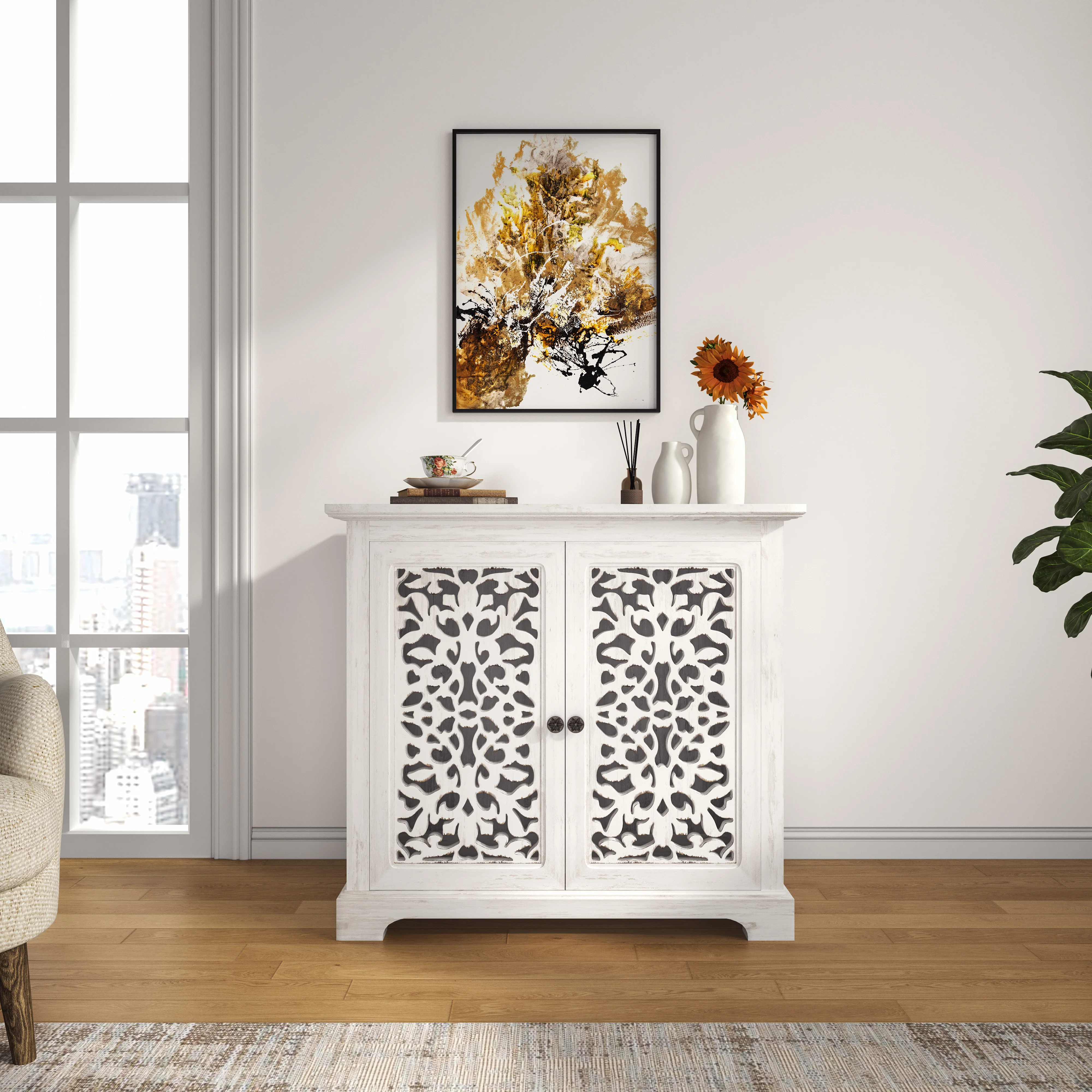 Antique Sideboard Storage Cabinet - Image 3