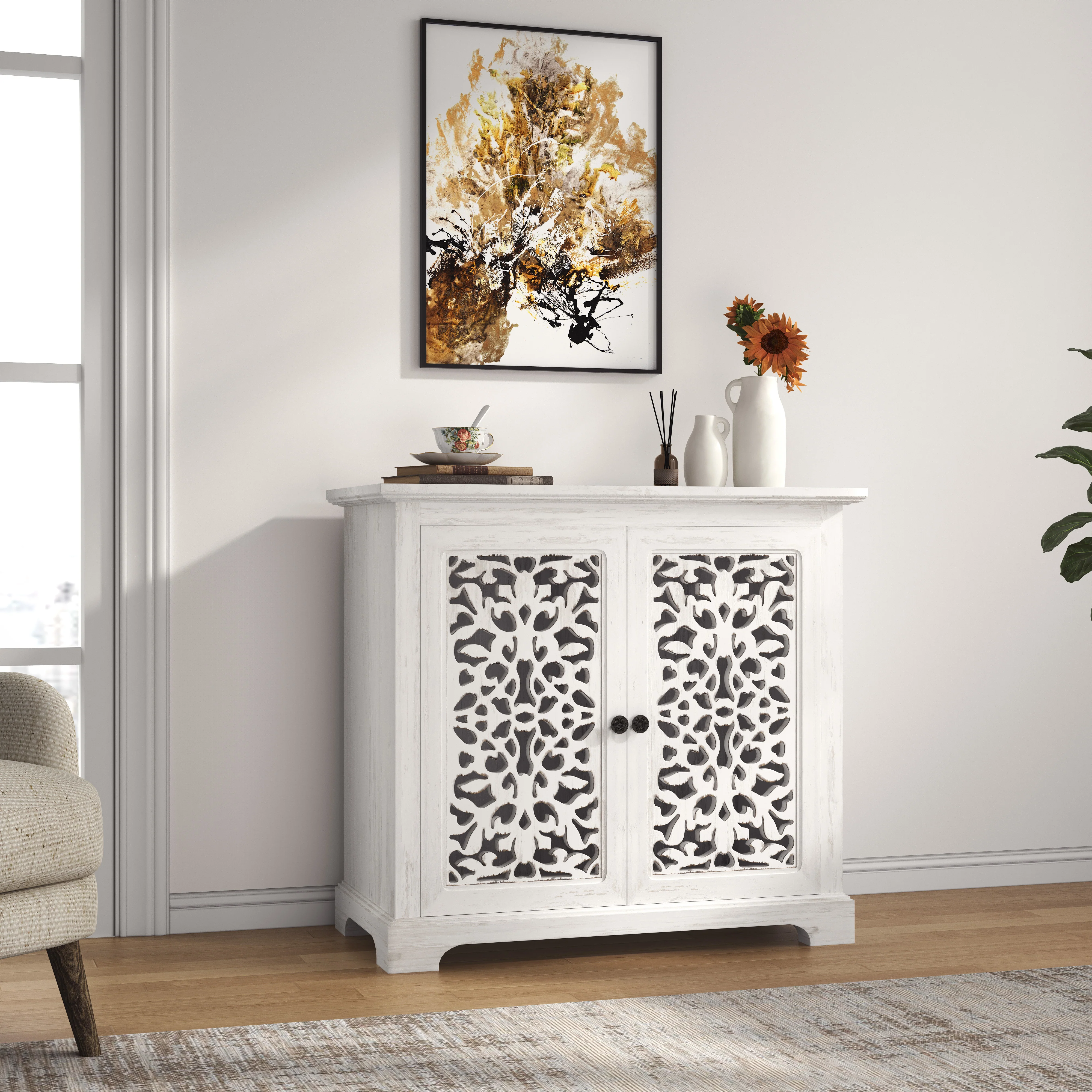 Antique Sideboard Storage Cabinet - Image 4