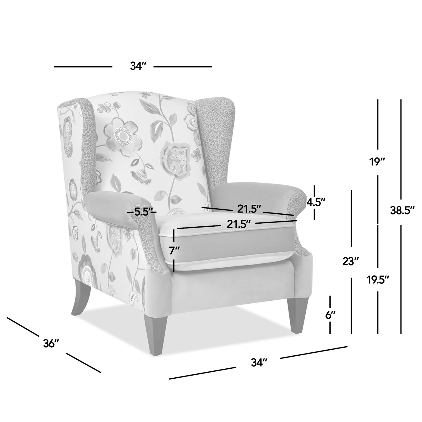 Anya Teal & Gold Boho Chic Wingback Accent Arm Chair - Image 11
