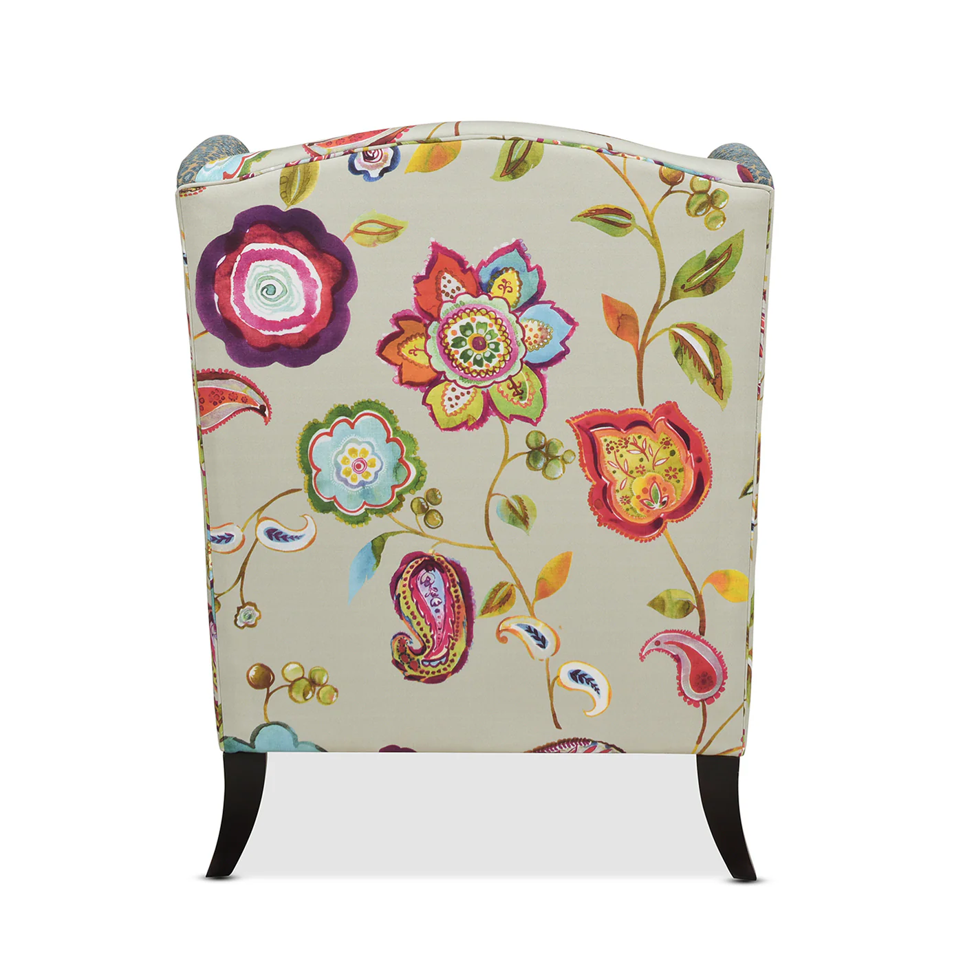 Anya Teal & Gold Boho Chic Wingback Accent Arm Chair - Image 8