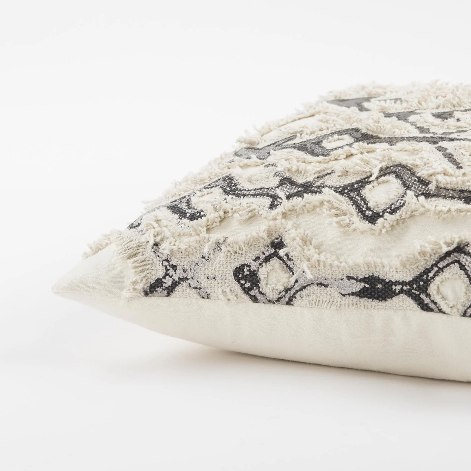 Appliqued Cotton Animal Pattern Decorative Throw Pillow - Image 3