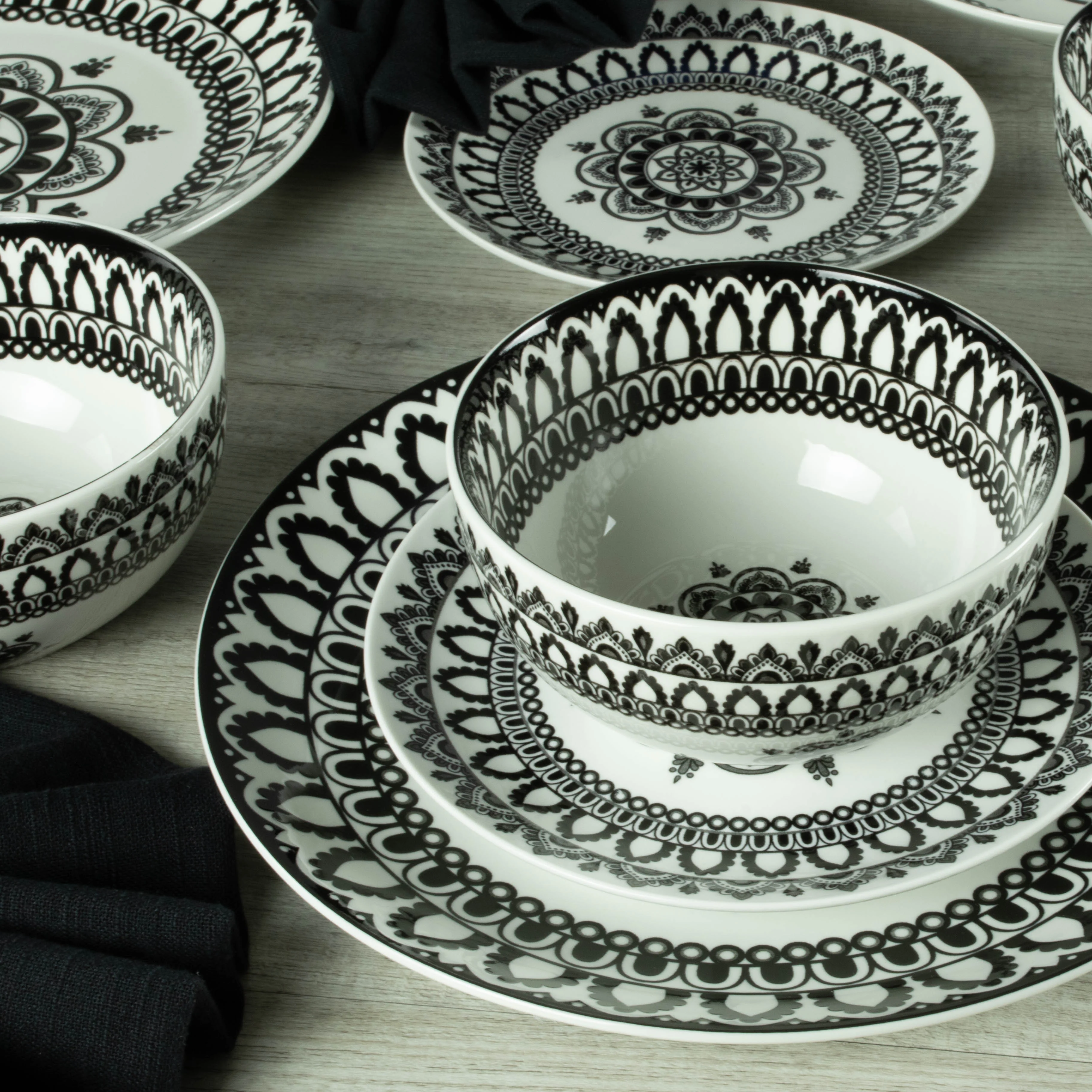 Arabesque 12 Piece Dinnerware Set - Image 14