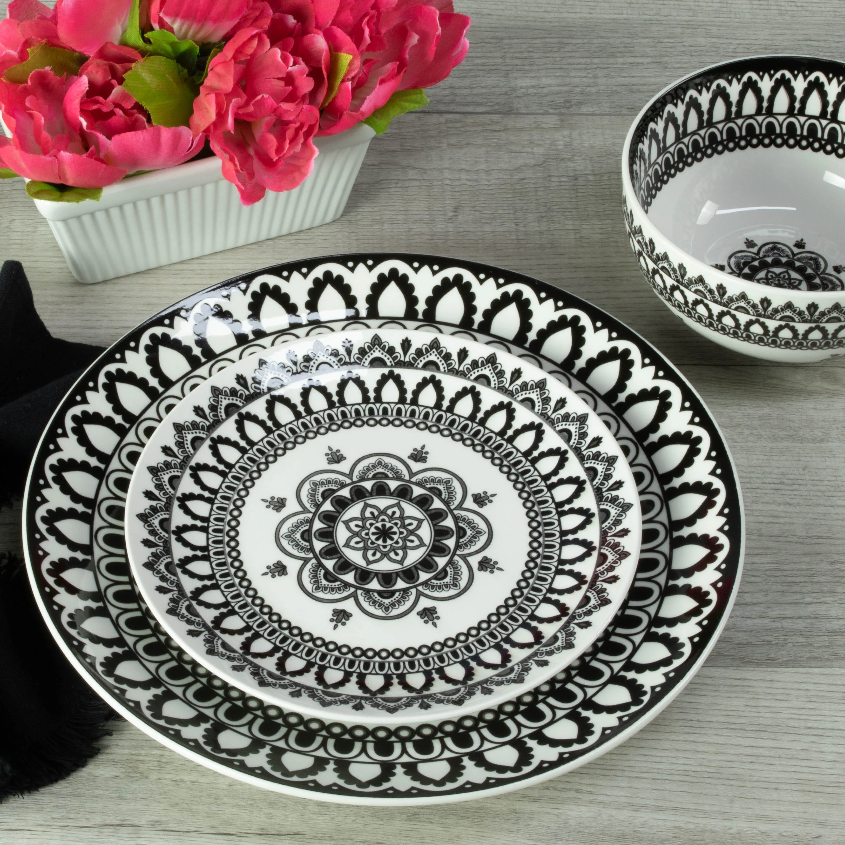 Arabesque 12 Piece Dinnerware Set - Image 16