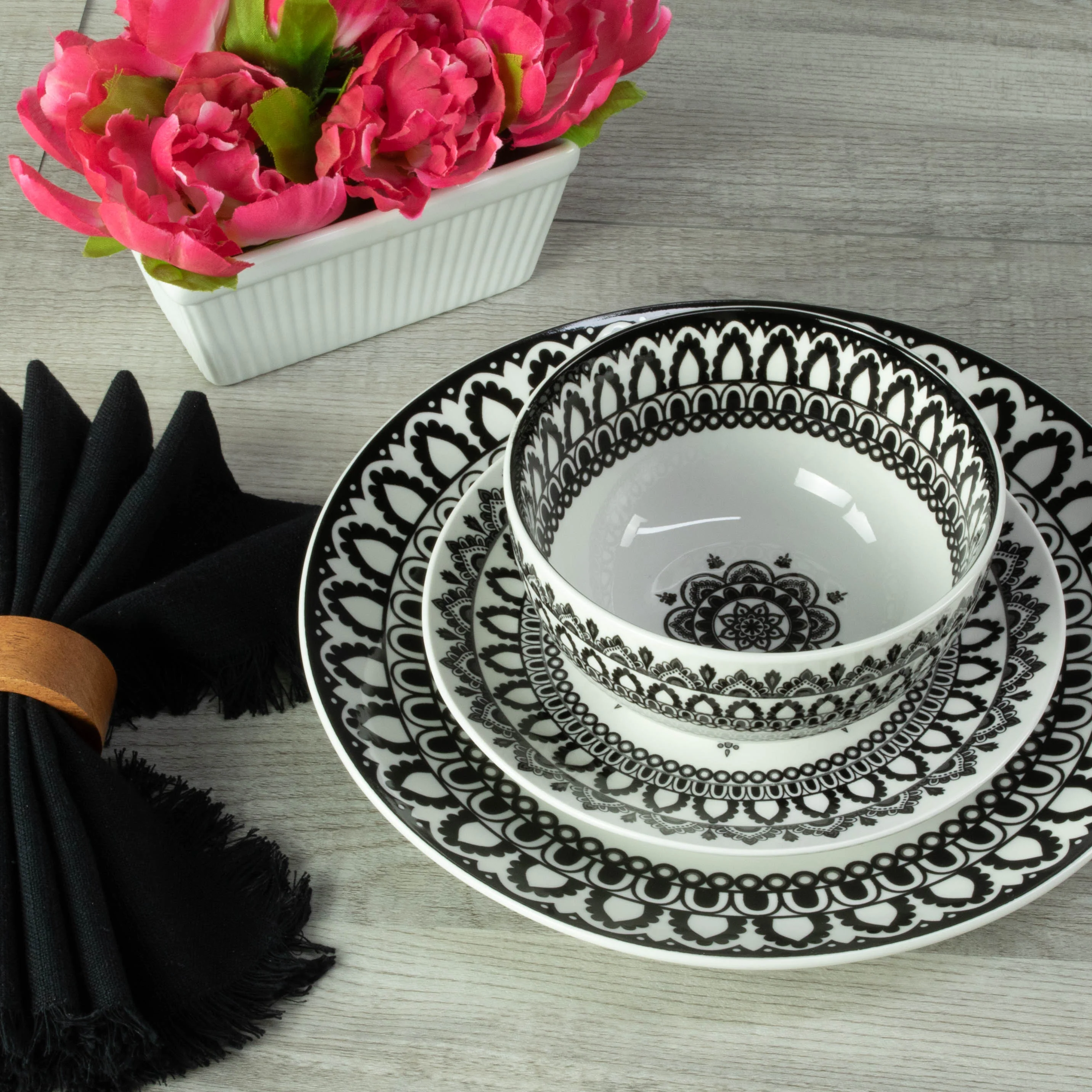 Arabesque 12 Piece Dinnerware Set - Image 17