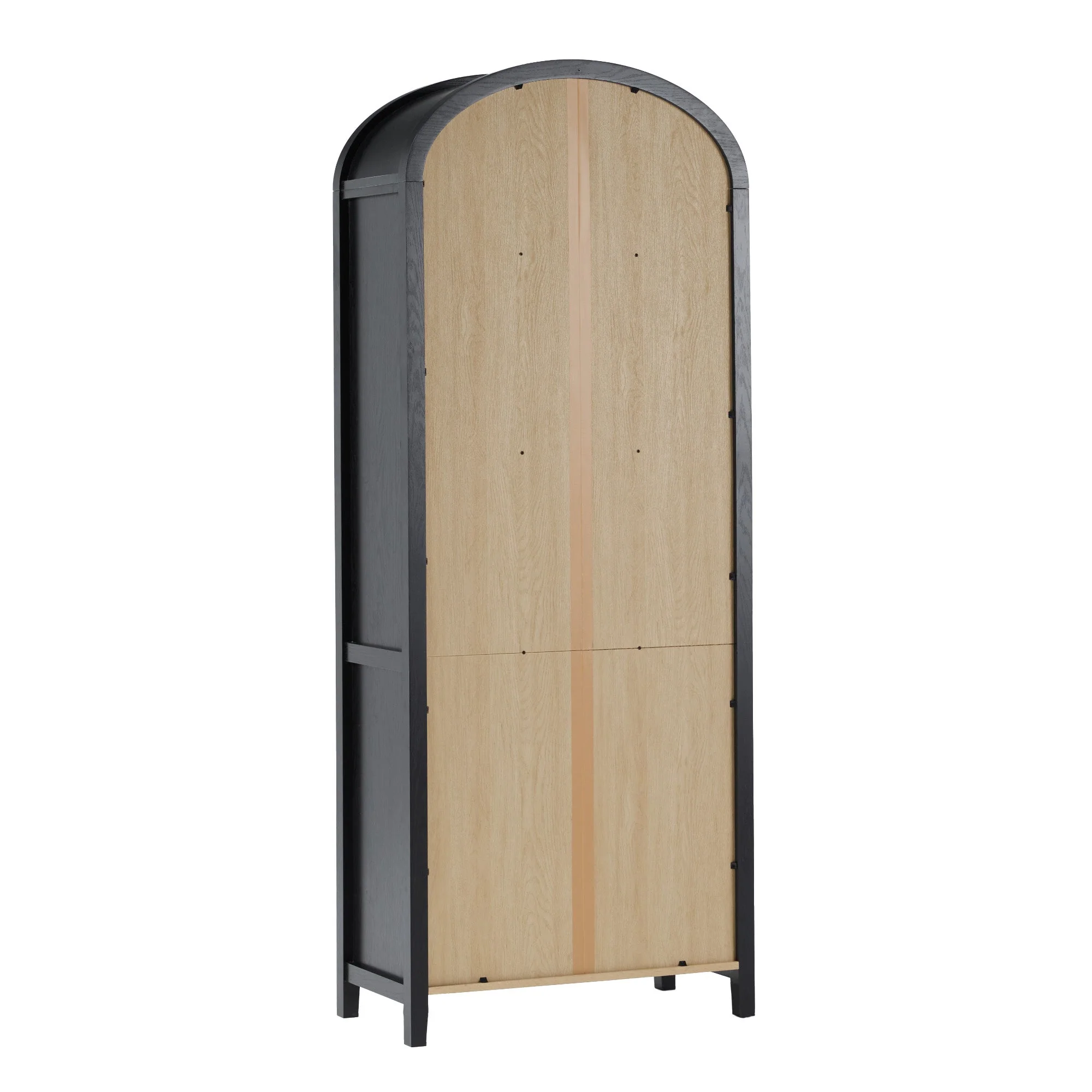 Arched Bookcase with 3 Spacious Shelves and Lower Doors - Image 3