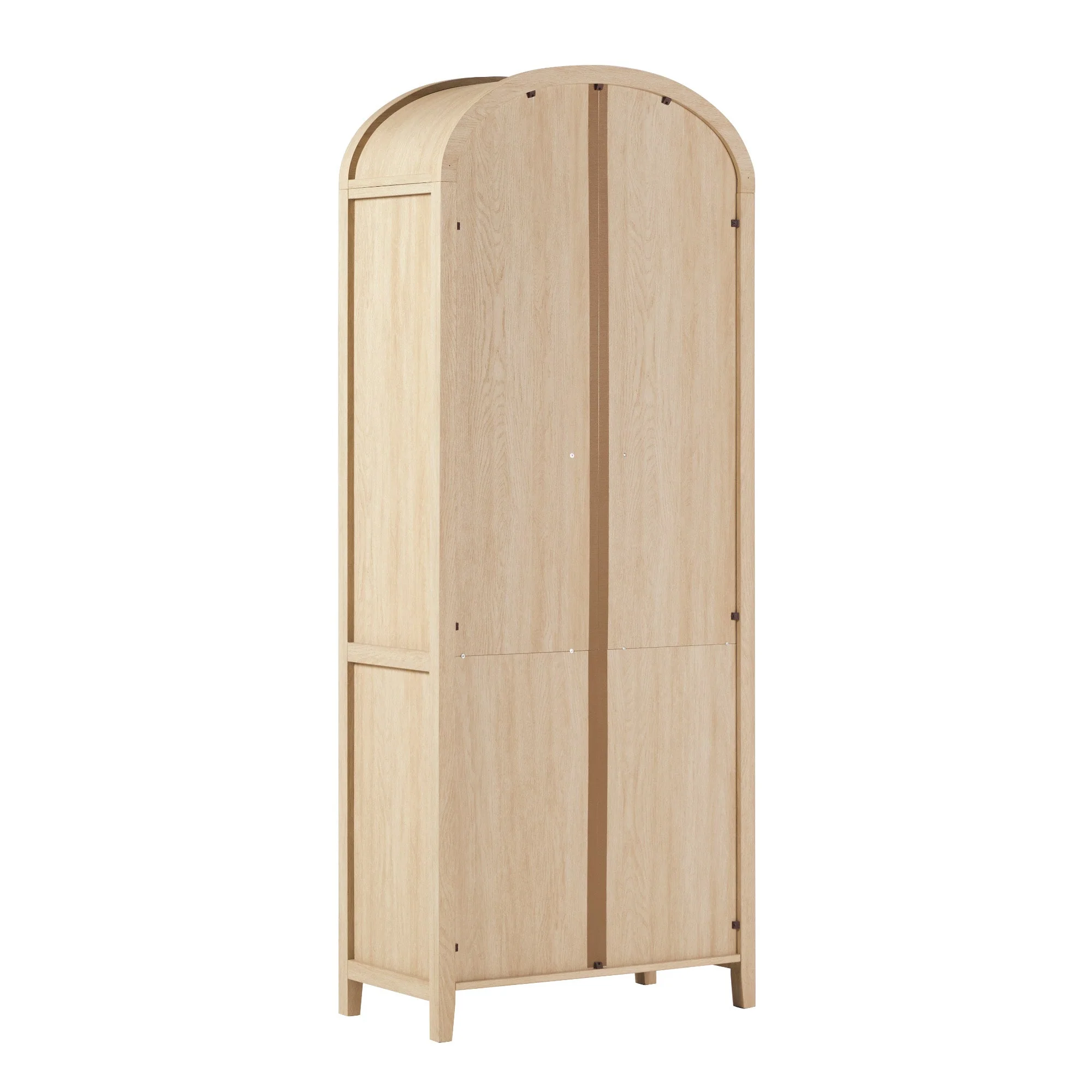 Arched Bookcase with 3 Spacious Shelves and Lower Doors - Image 3