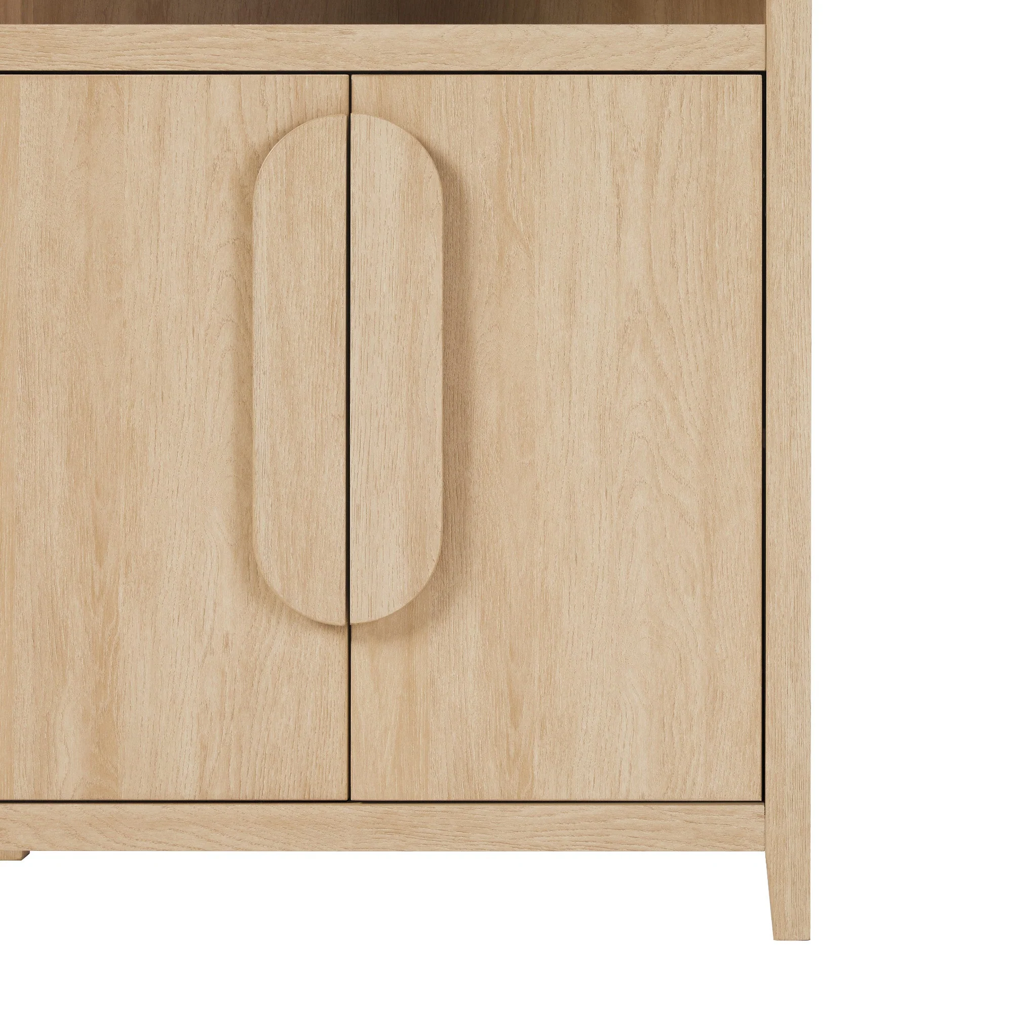 Arched Bookcase with 3 Spacious Shelves and Lower Doors - Image 4
