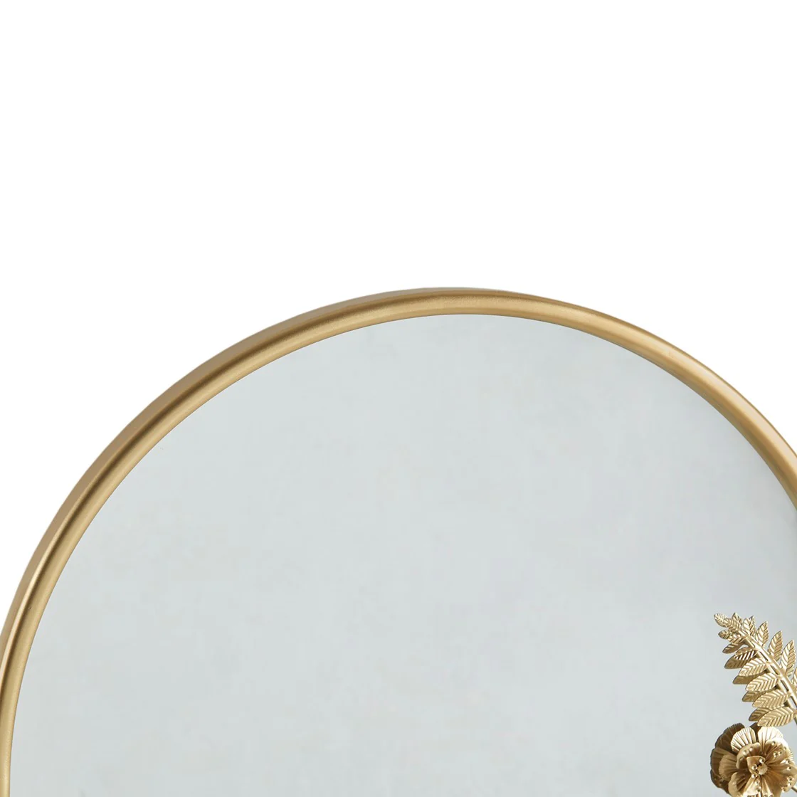 Arched Metal Floral Wall Mirror - Image 10