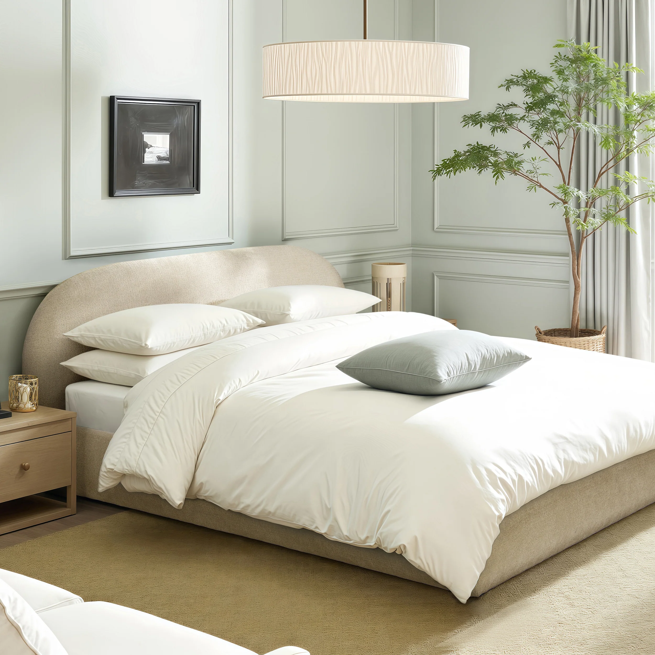 Archie Upholstered Platform Bed - Image 3