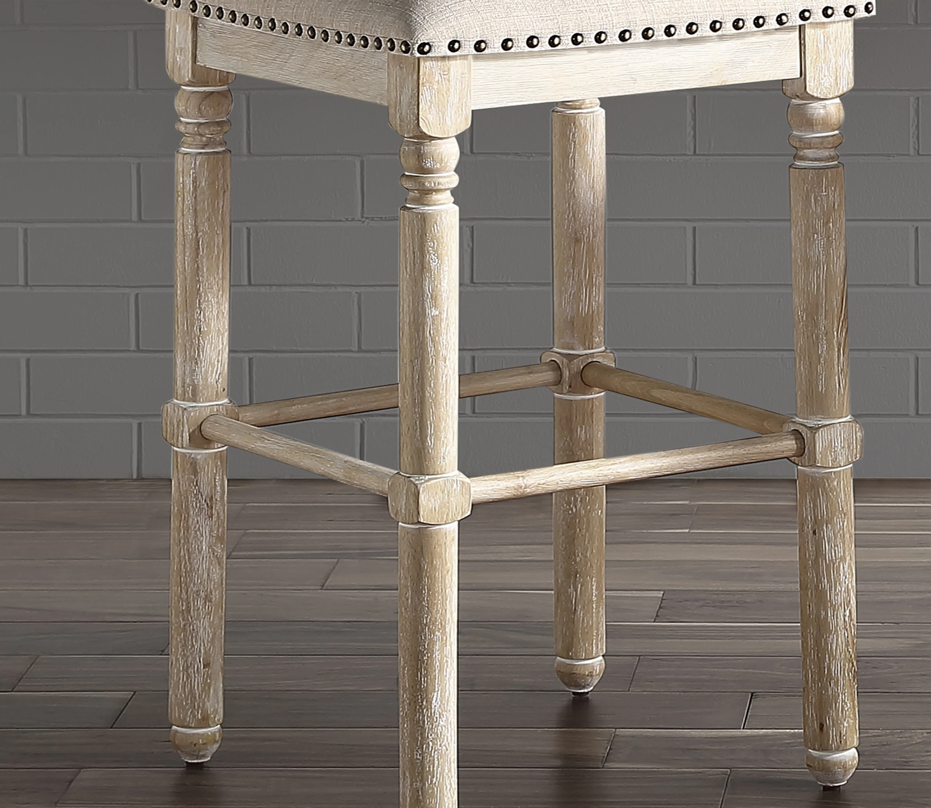 Arnhem Wood Upholstered Counter  Stool, Set of 2 - Image 4