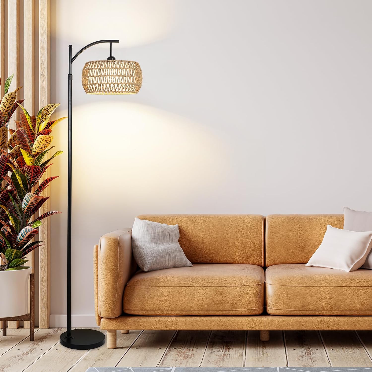 Ataraxis Floor Lamp with 3 Color Temperatures and Double Drum Shade - Image 11