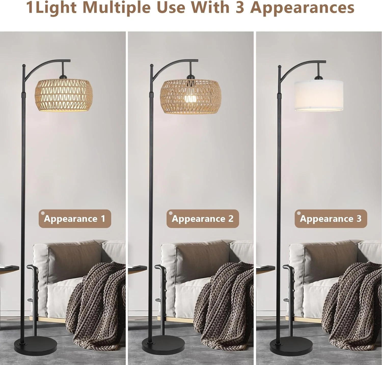 Ataraxis Floor Lamp with 3 Color Temperatures and Double Drum Shade - Image 13