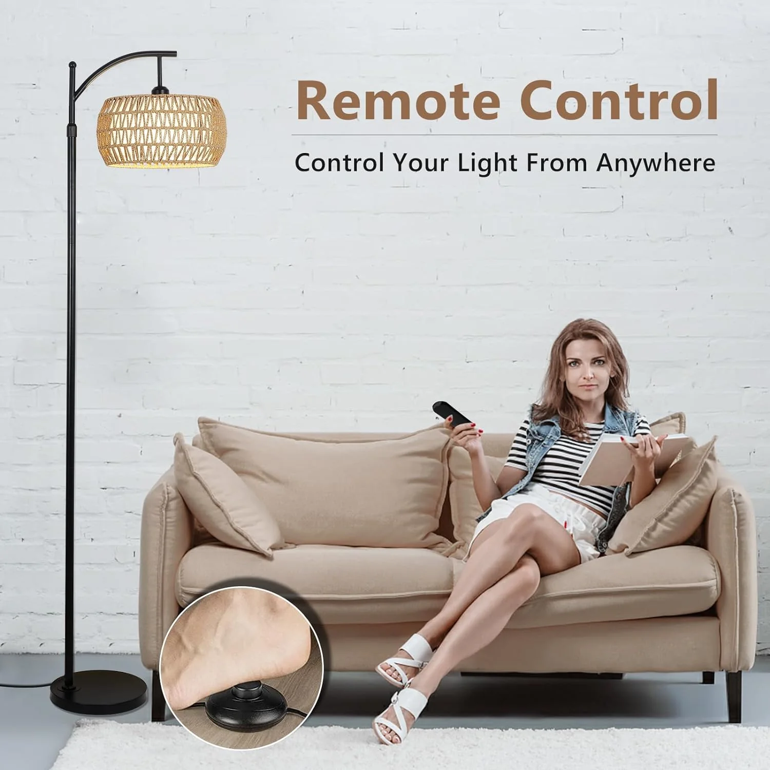 Ataraxis Floor Lamp with 3 Color Temperatures and Double Drum Shade - Image 16