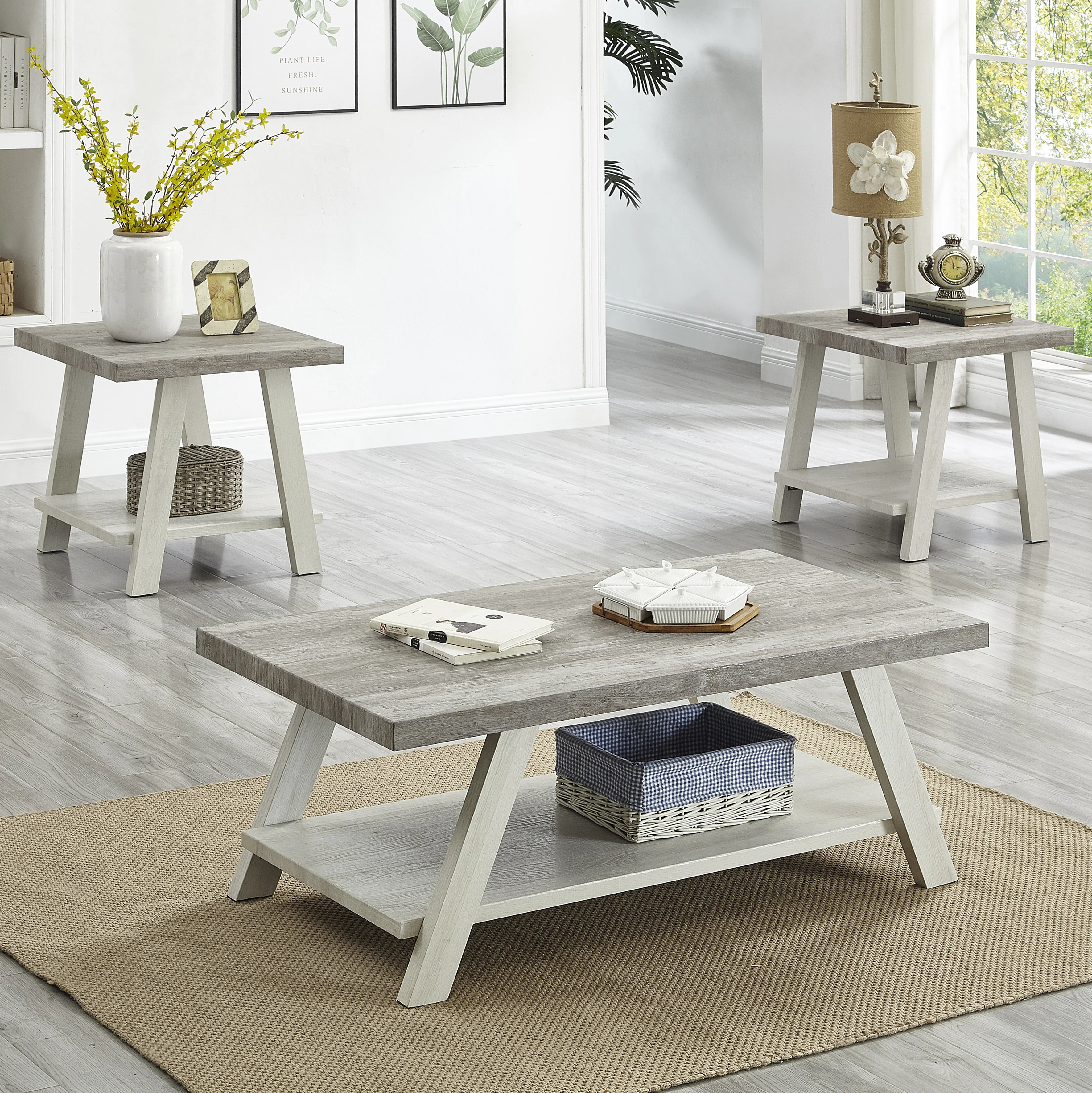 Athens Contemporary 3-Piece Table Set - Image 10