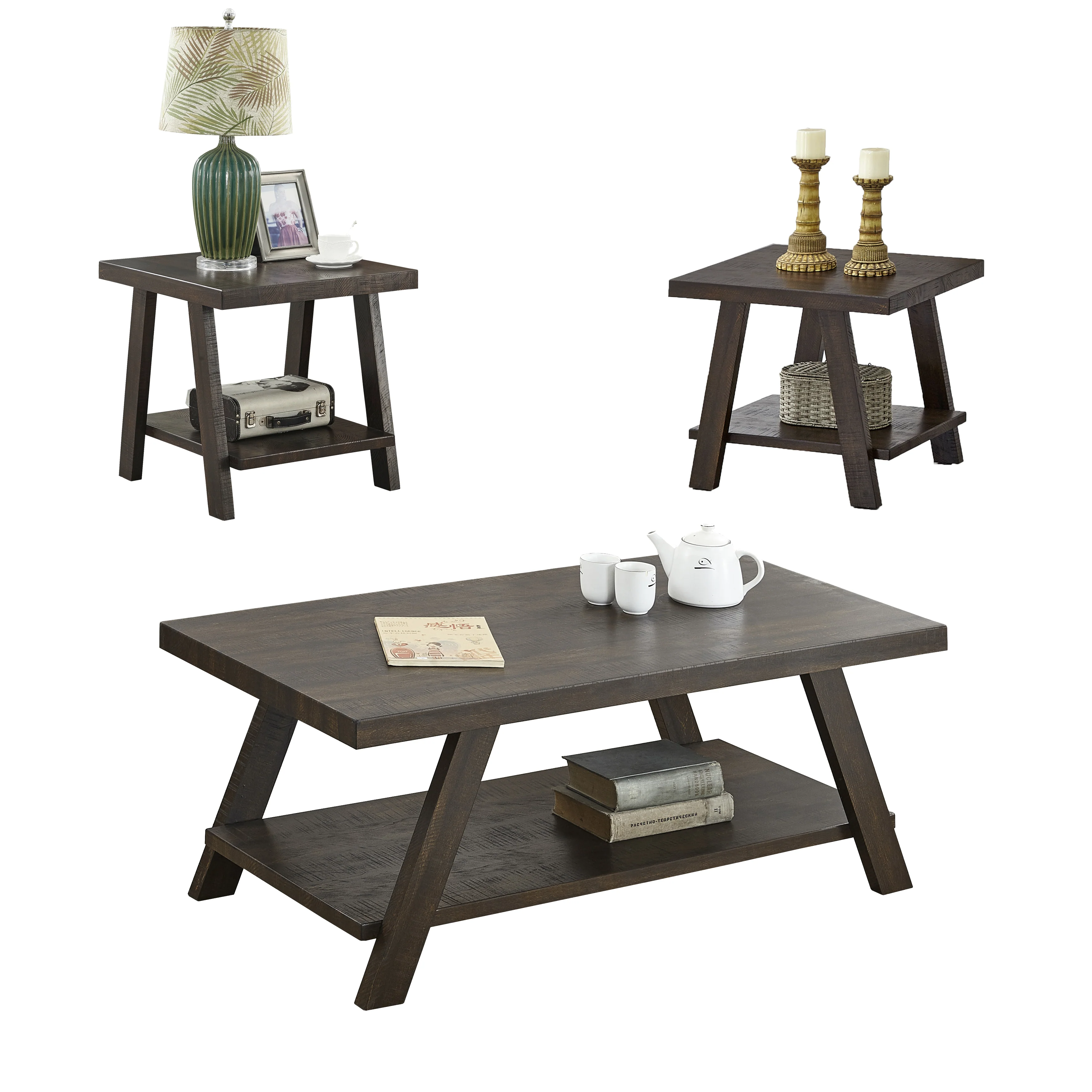 Athens Contemporary 3-Piece Table Set - Image 4