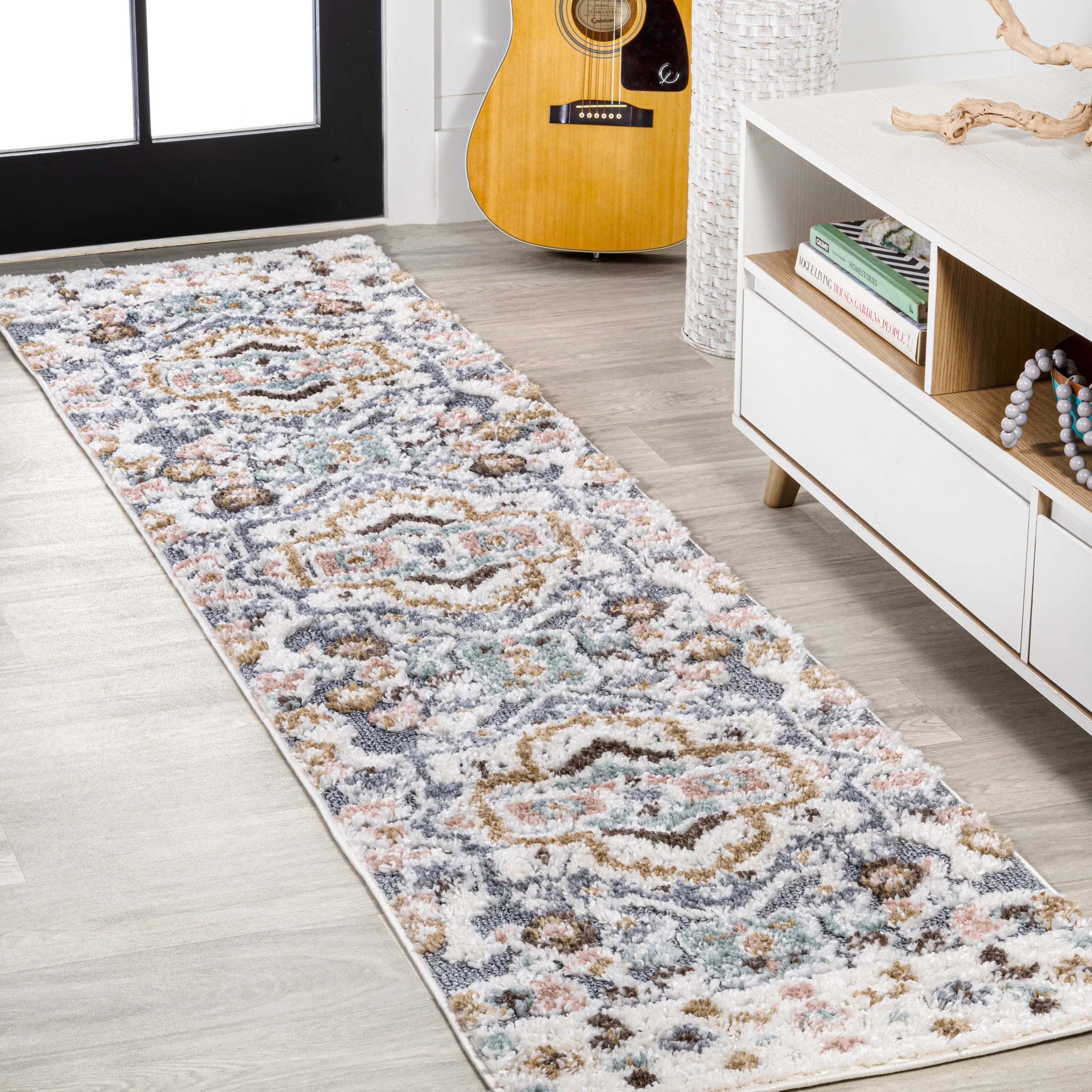 Aziza Persian Medallion High-Low Rug - Image 5