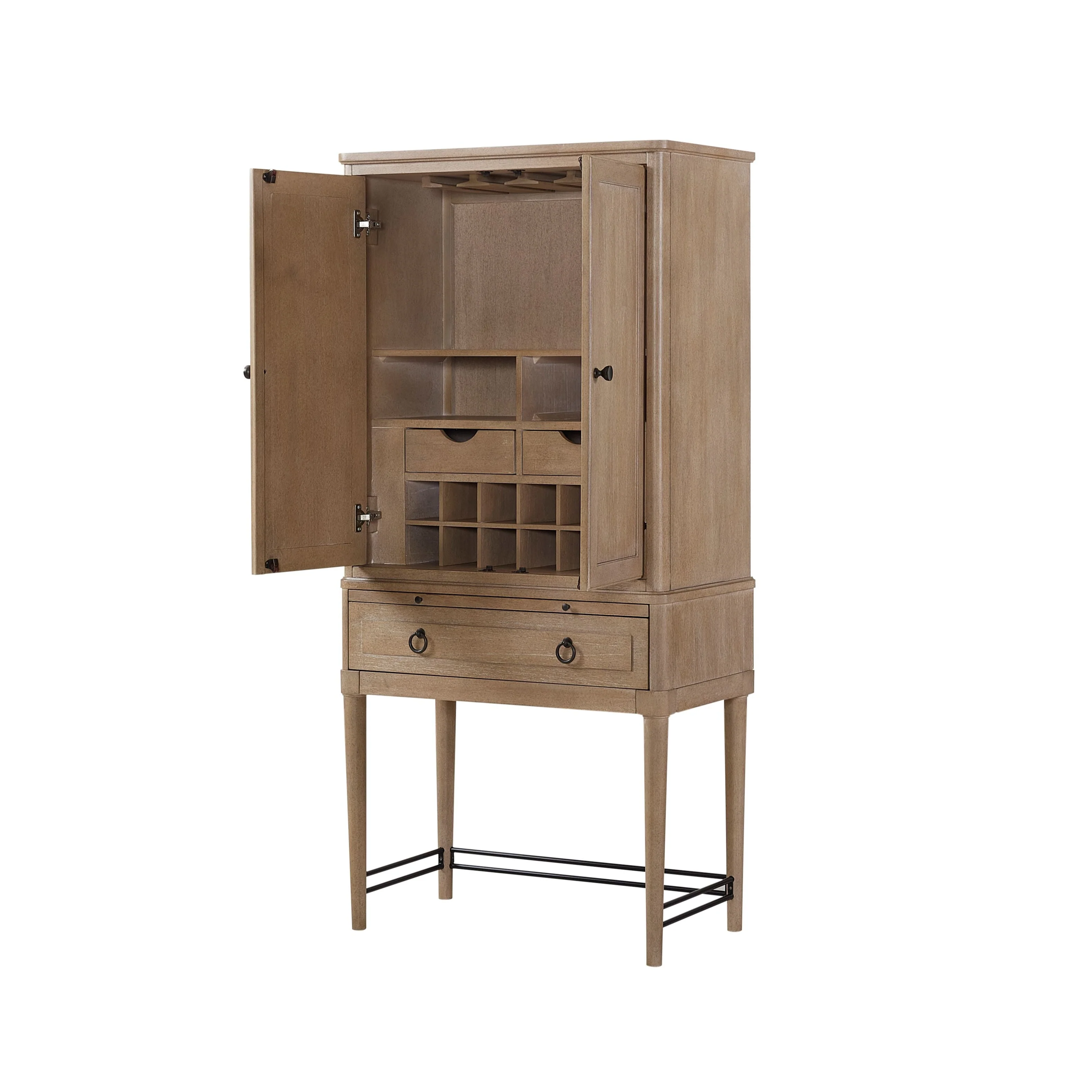 Bar Cabinet in Sand Colored Finish - Image 4