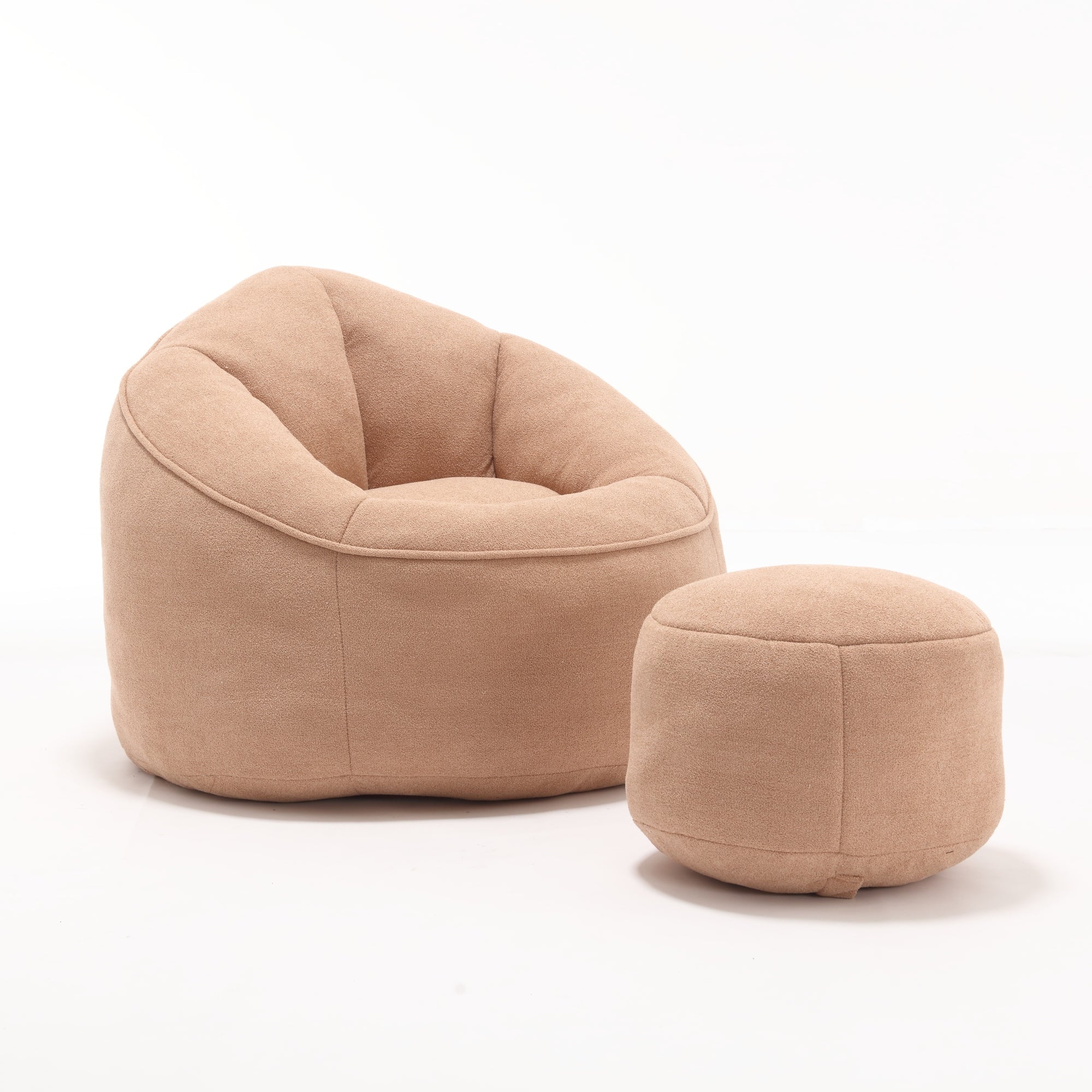Bean Bag Sofa Chair with High-Pressure Foam and Footrest - Image 102