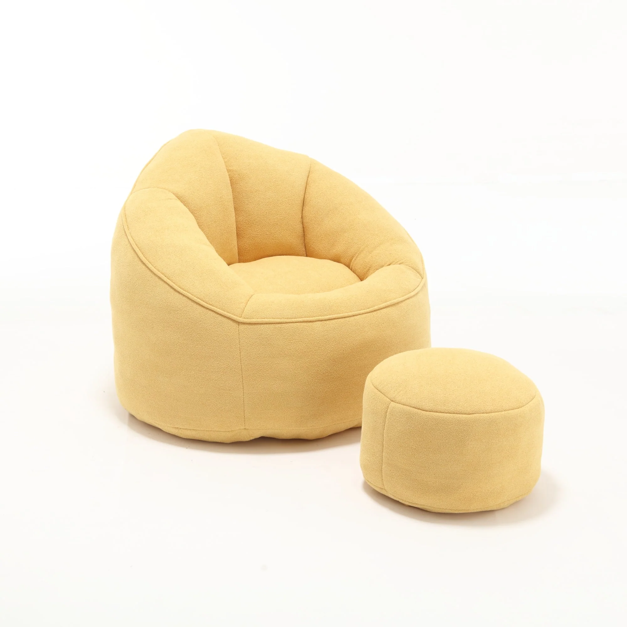 Bean Bag Sofa Chair with High-Pressure Foam and Footrest - Image 103