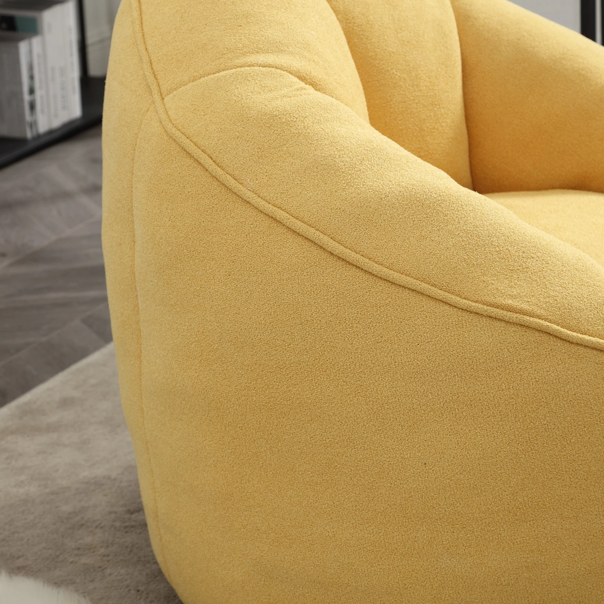 Bean Bag Sofa Chair with High-Pressure Foam and Footrest - Image 110